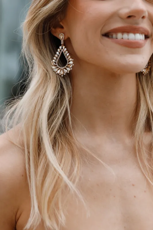 Meygan Tear Drop Statement Earring - Champagne sold by Petal & Pup