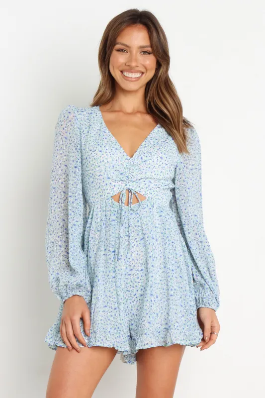Numu Playsuit - Blue Floral sold by Petal & Pup