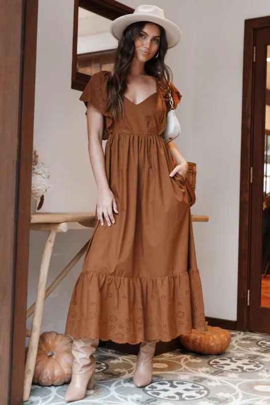 Jacinda Maxi Dress - Chocolate sold by Petal & Pup