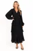 PIppa Long SLeeve Midi Dress - Black sold by Petal & Pup