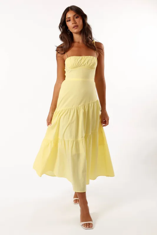 Brexley Maxi Dress - Lemon sold by Petal & Pup