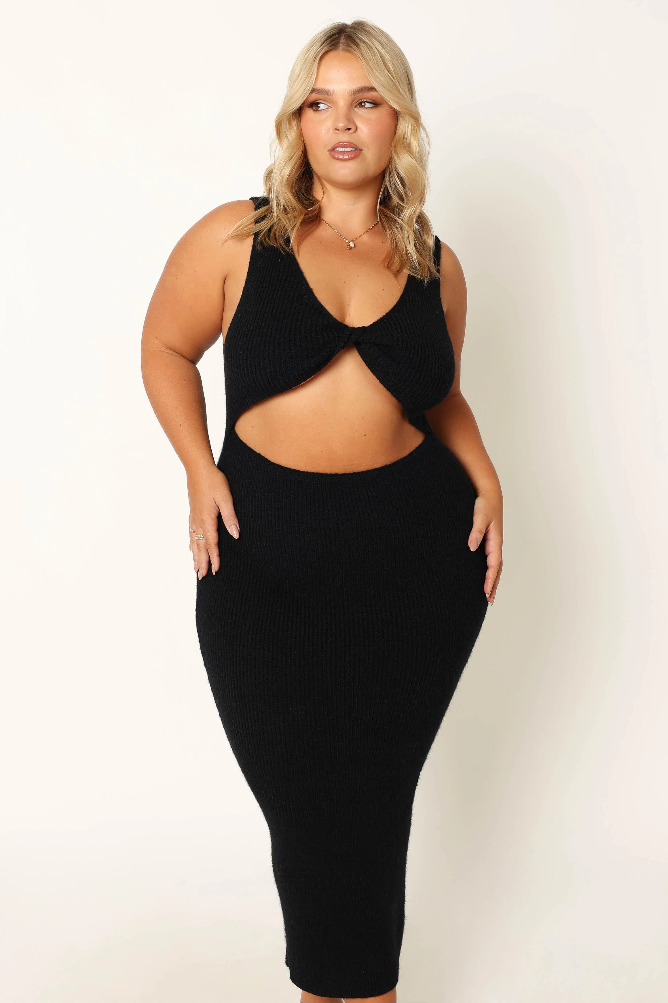 Nita Midi Dress - Black sold by Petal & Pup product image thumbnail 4