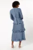 Pippa Long Sleeve Midi Dress - Blue sold by Petal & Pup