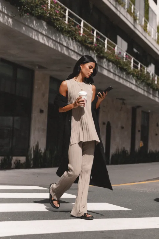 Silvie Knitted Set - Beige sold by Petal & Pup