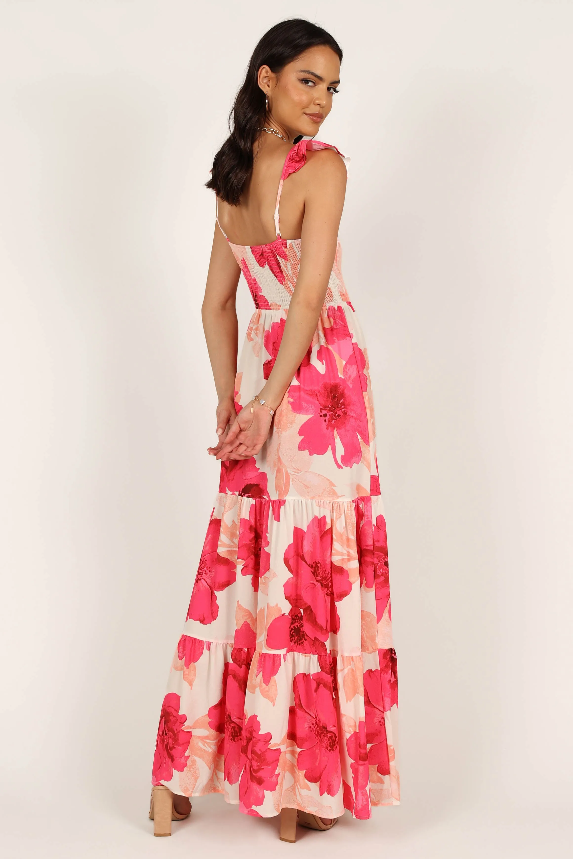 Tilly Shirred Maxi Dress - Pink sold by Petal & Pup product image thumbnail 5