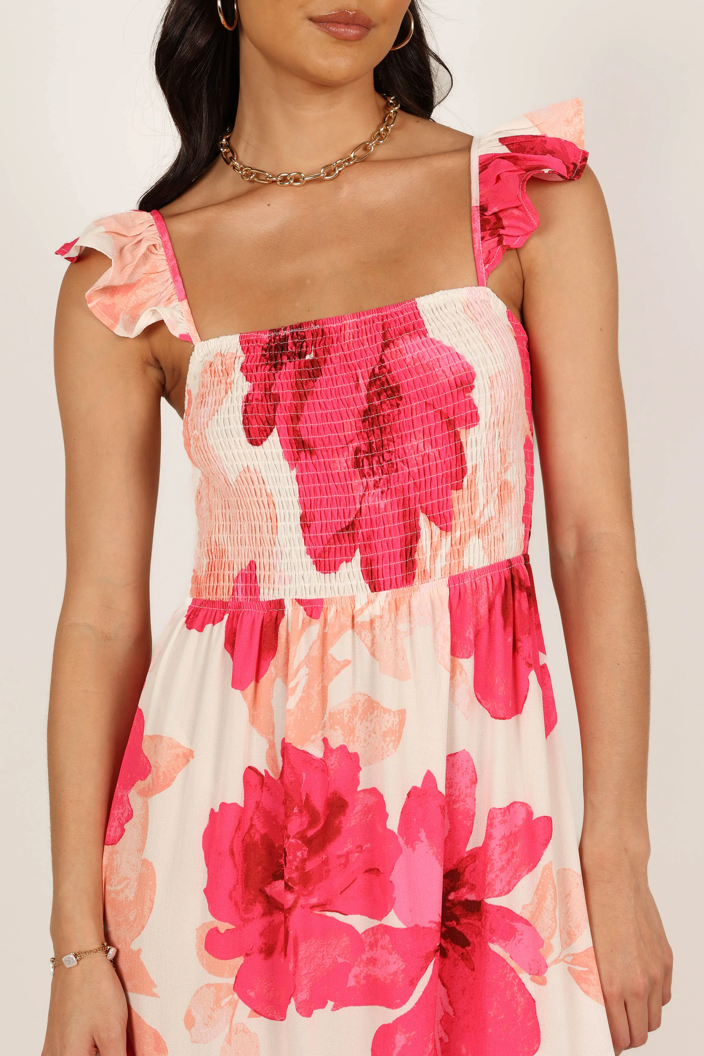 Tilly Shirred Maxi Dress - Pink sold by Petal & Pup product image thumbnail 3