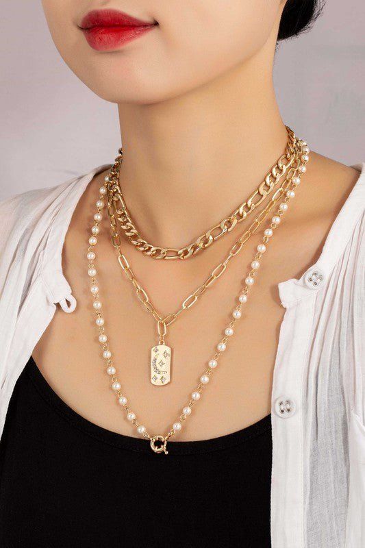 Andromeda Layered 3 Pack Necklace - Gold sold by Petal & Pup product image thumbnail 4