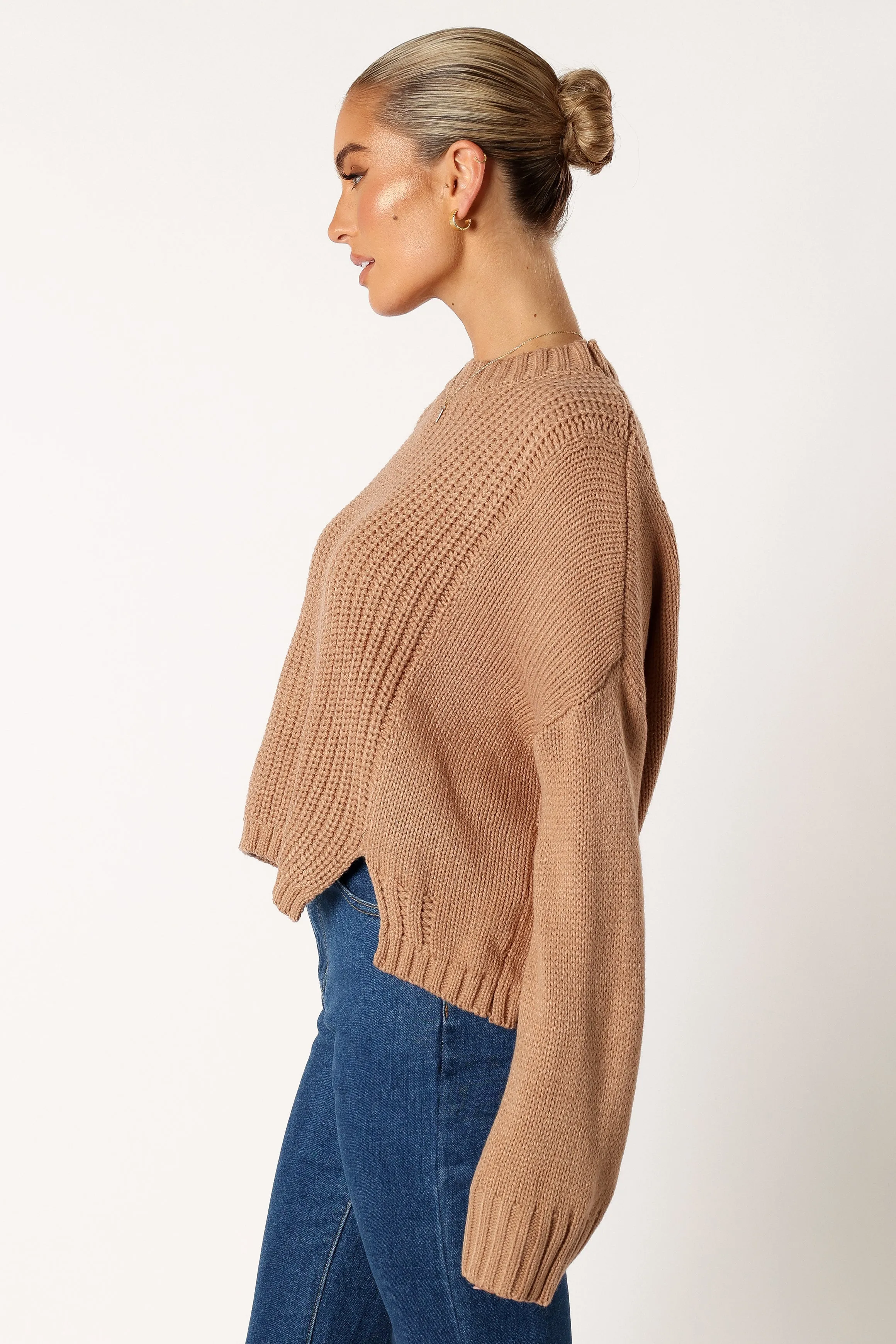 Arlette Textured Knit Sweater - Stone sold by Petal & Pup product image thumbnail 4