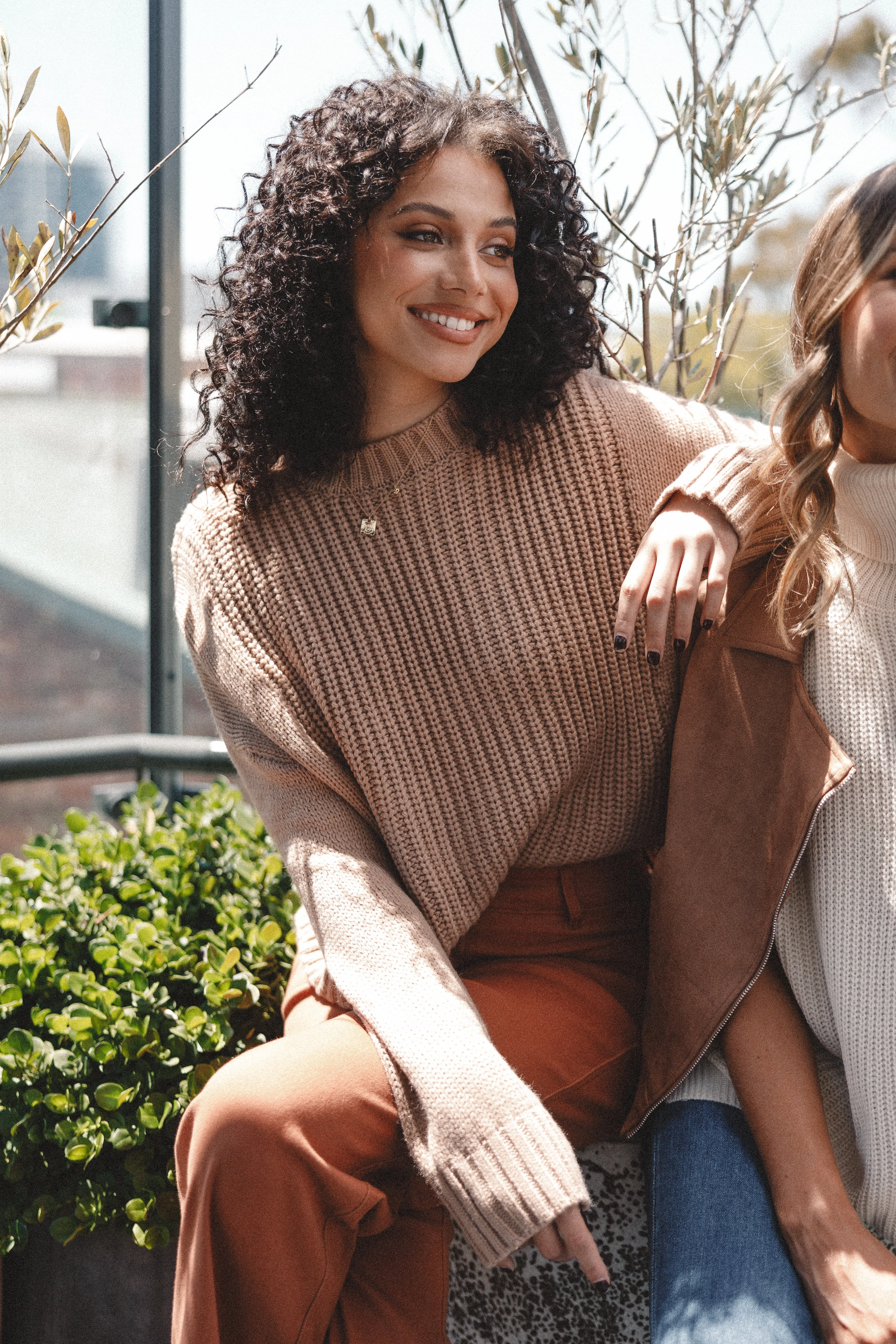 Arlette Textured Knit Sweater - Stone sold by Petal & Pup