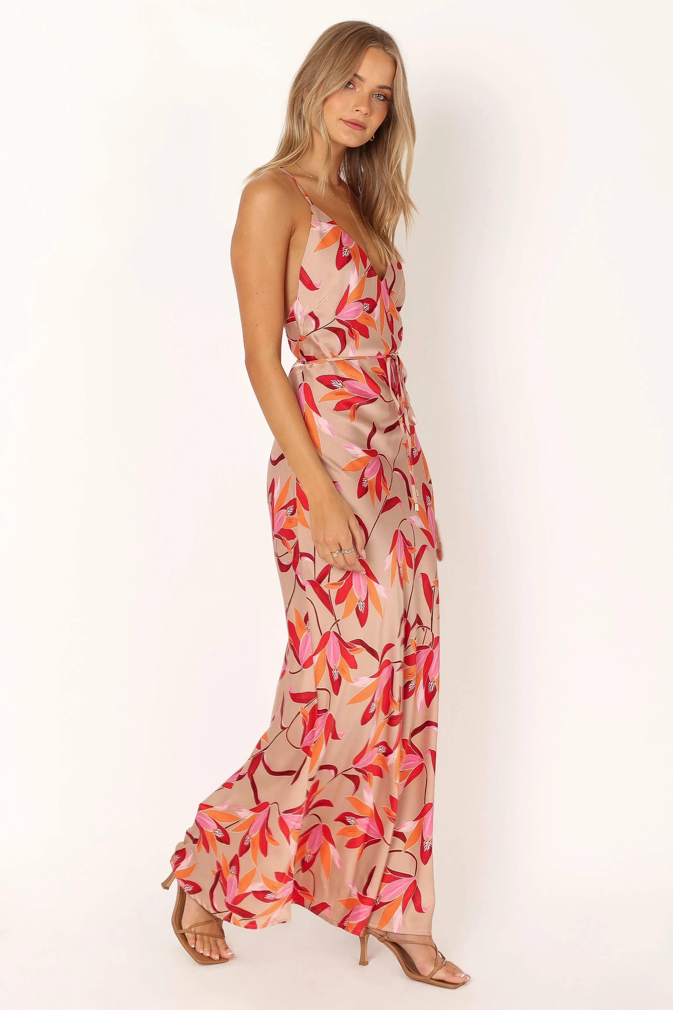 Mila Maxi Dress - Coral Print sold by Petal & Pup product image thumbnail 5