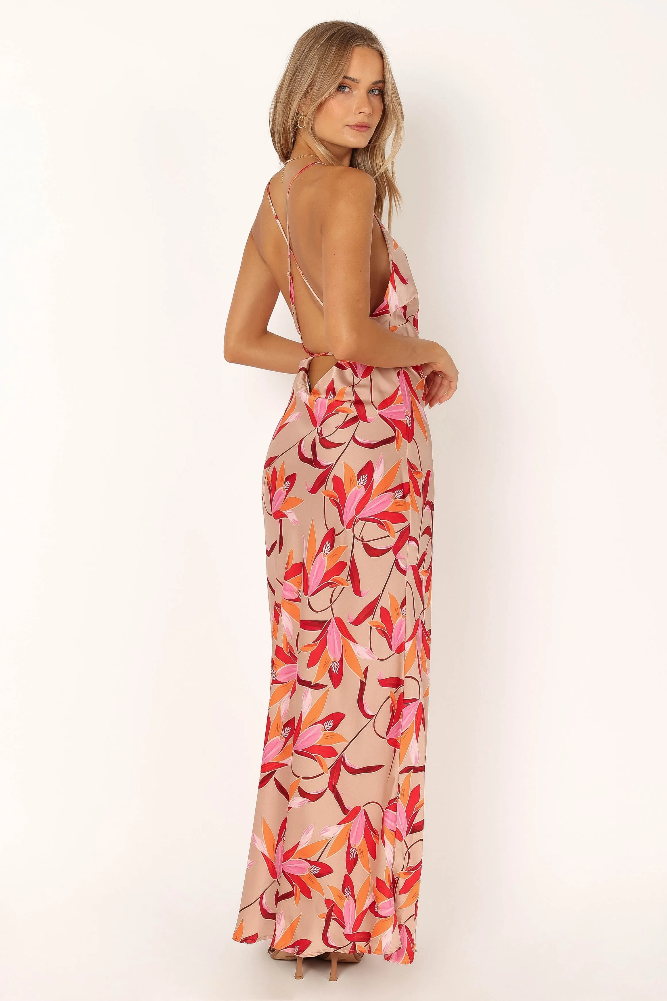 Mila Maxi Dress - Coral Print sold by Petal & Pup product image thumbnail 3