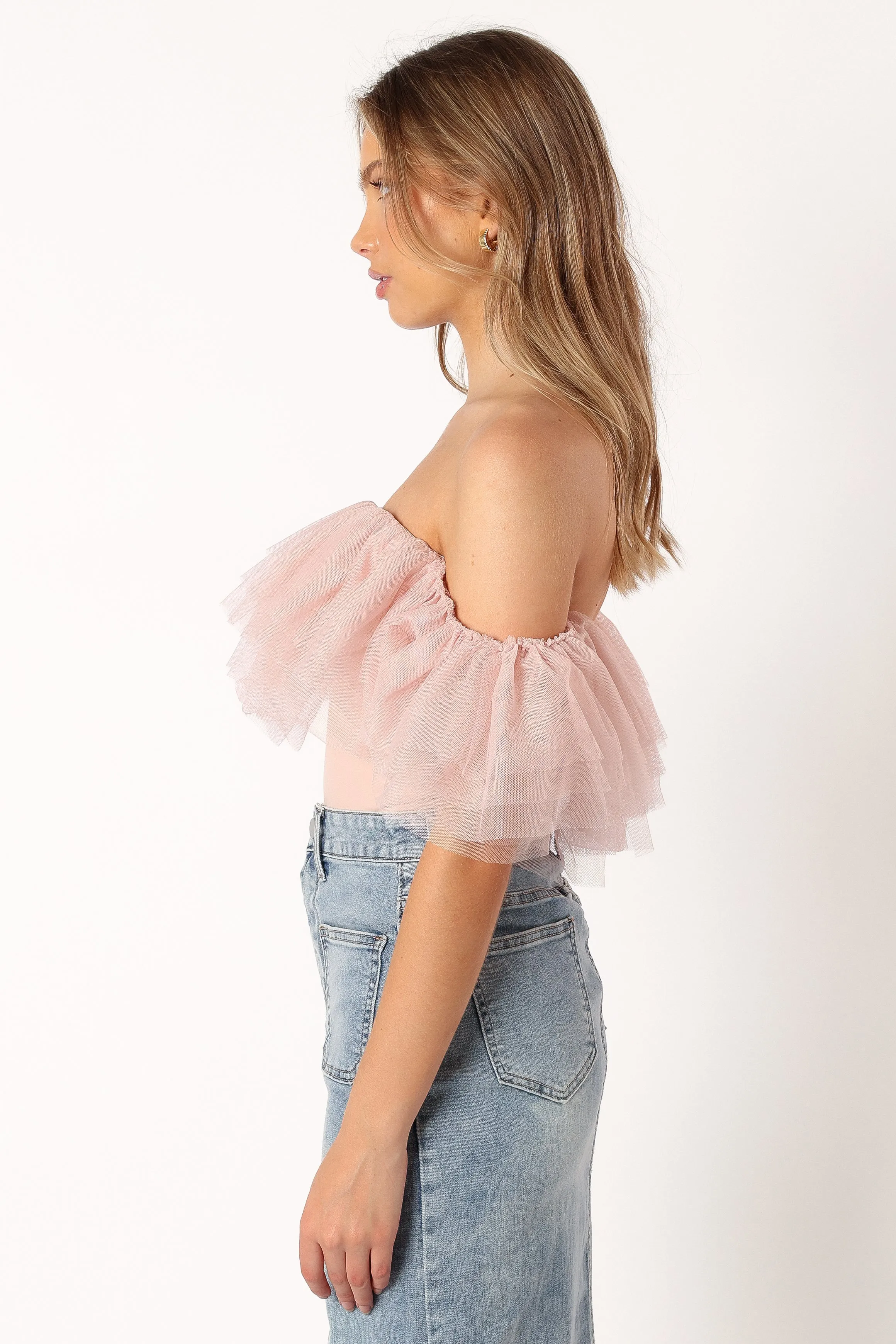 Dae Off Shoulder Bodysuit - Blush sold by Petal & Pup product image thumbnail 2