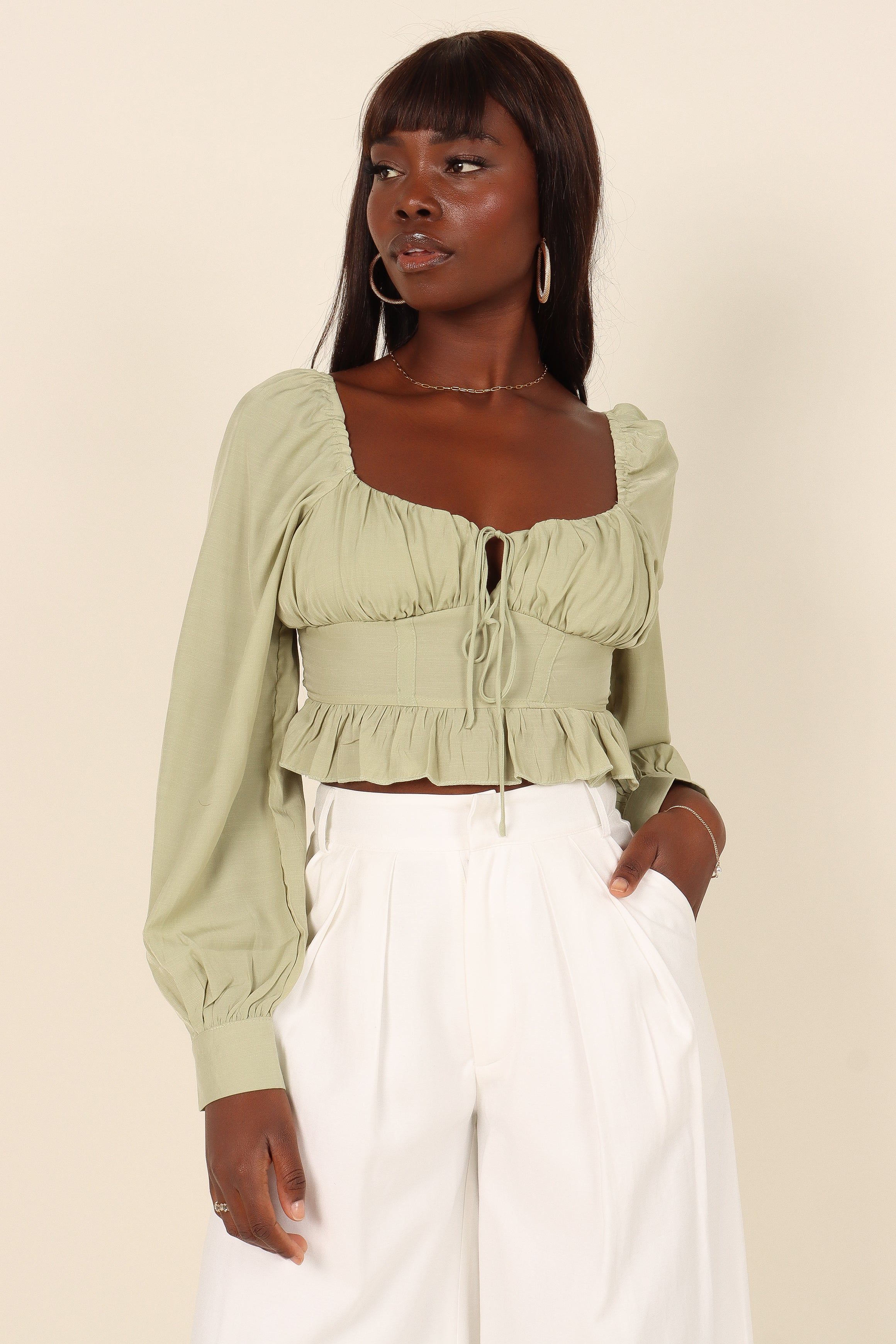 Claire Top - Green sold by Petal & Pup product image thumbnail 3
