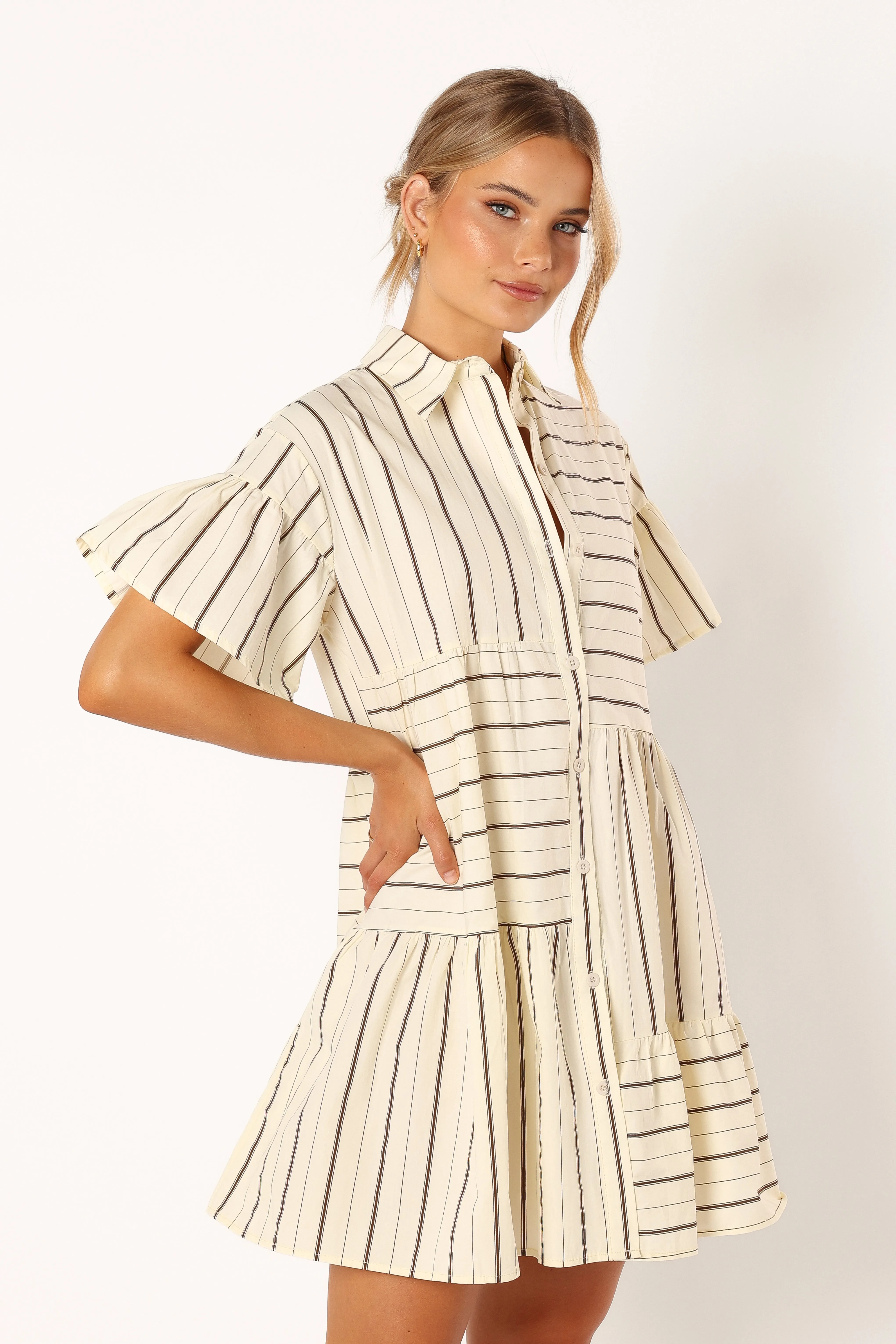 Peachy Mini Dress - Beige Tan sold by Petal & Pup product image thumbnail 4