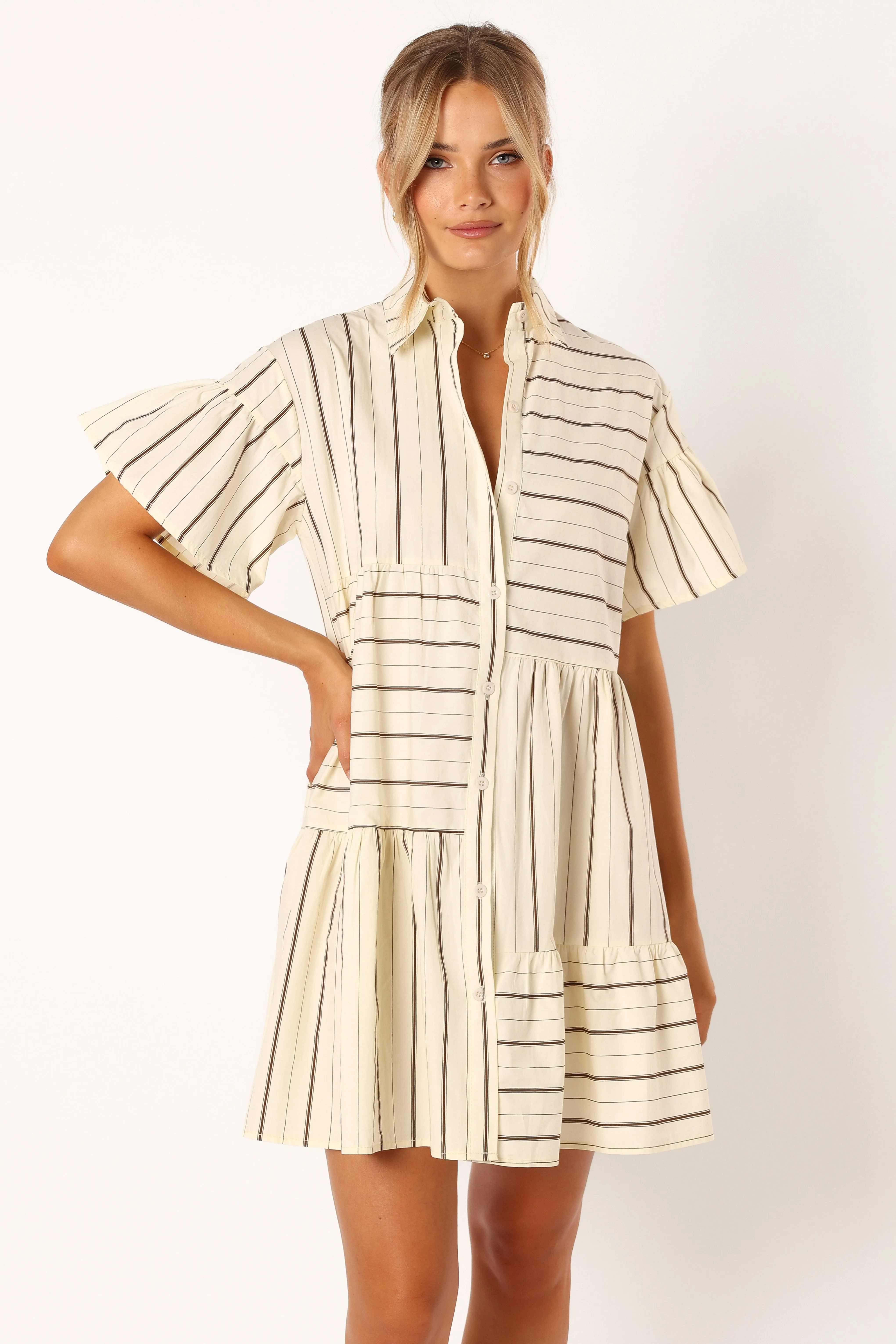 Peachy Mini Dress - Beige Tan sold by Petal & Pup