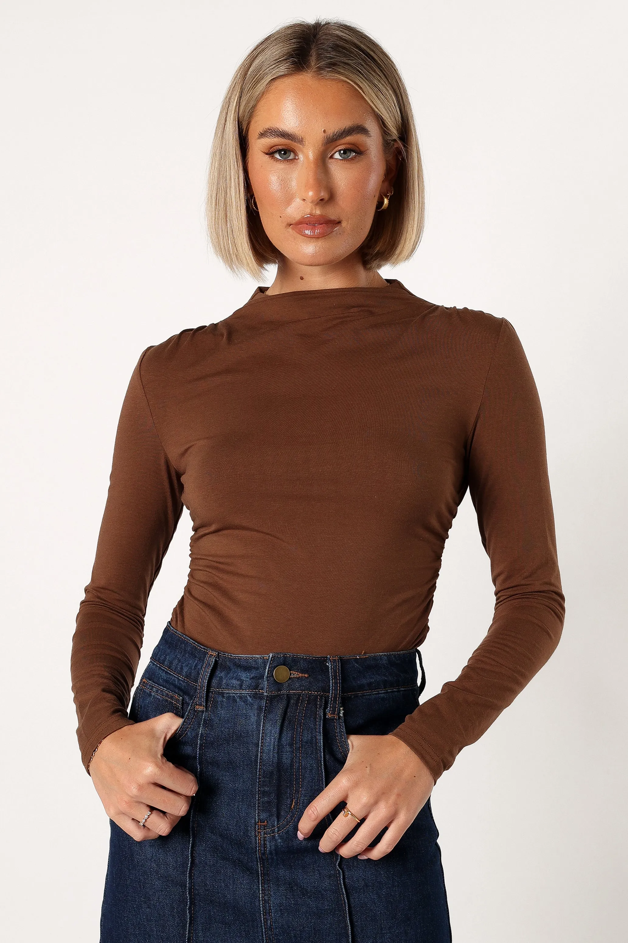 Wanda Long Sleeve Top - Coco Brown sold by Petal & Pup product image thumbnail 5