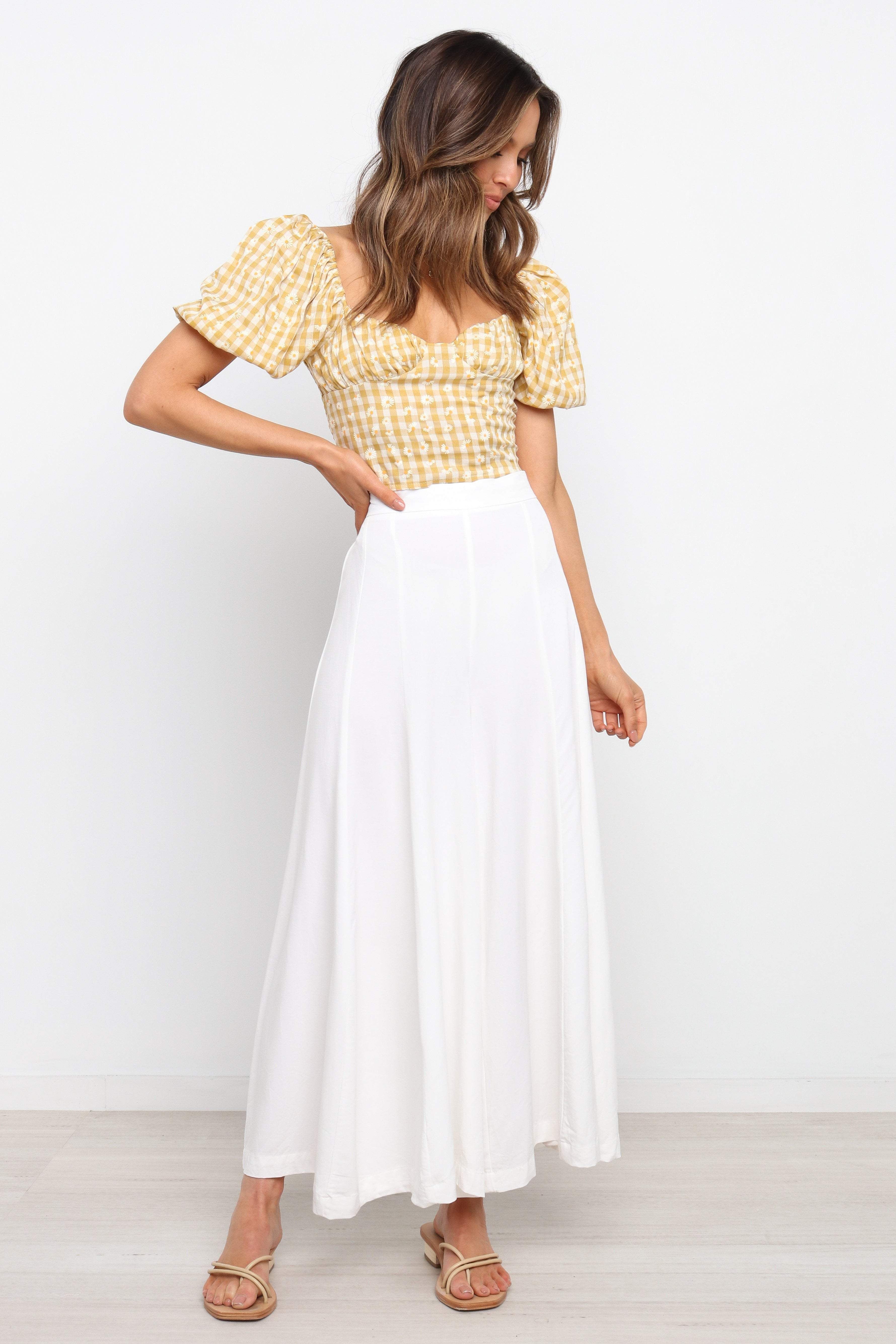 Reggie Pant - White sold by Petal & Pup