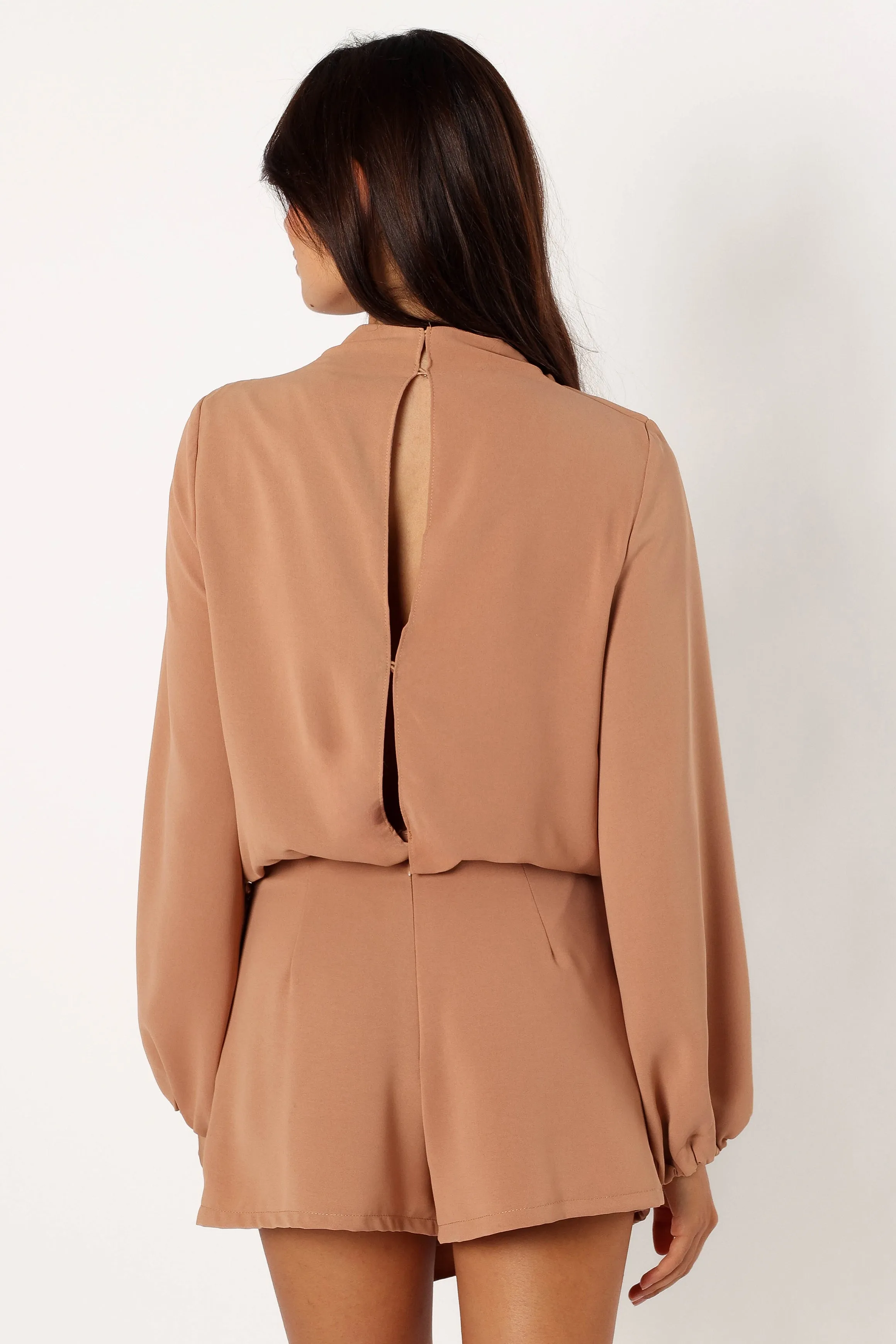 Galen Long Sleeve Romper - Mocha sold by Petal & Pup product image thumbnail 3
