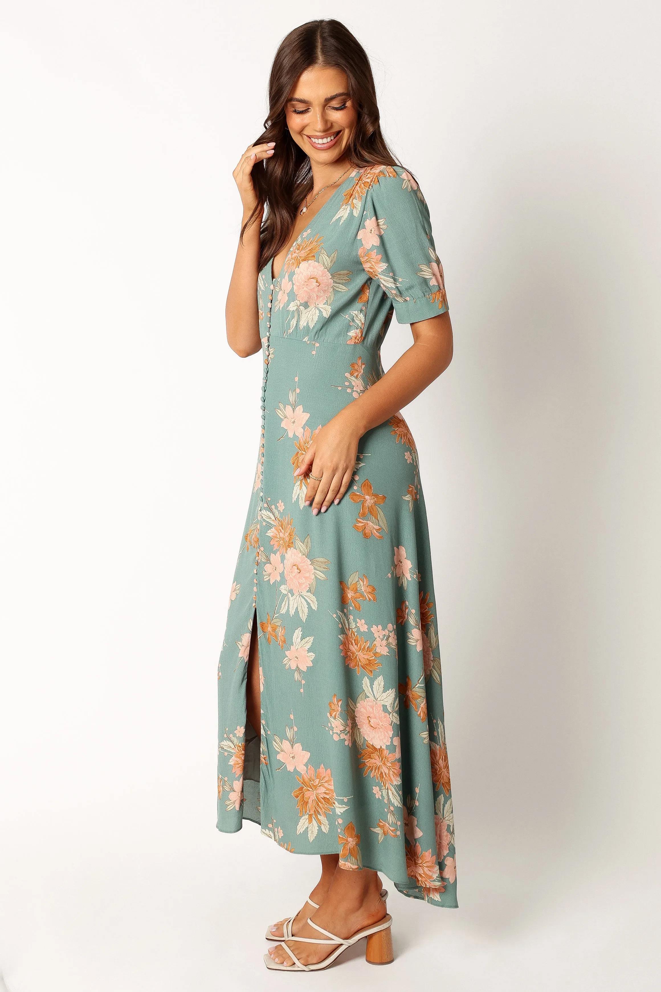 Frampton Midi Dress - Blue Floral sold by Petal & Pup product image thumbnail 3