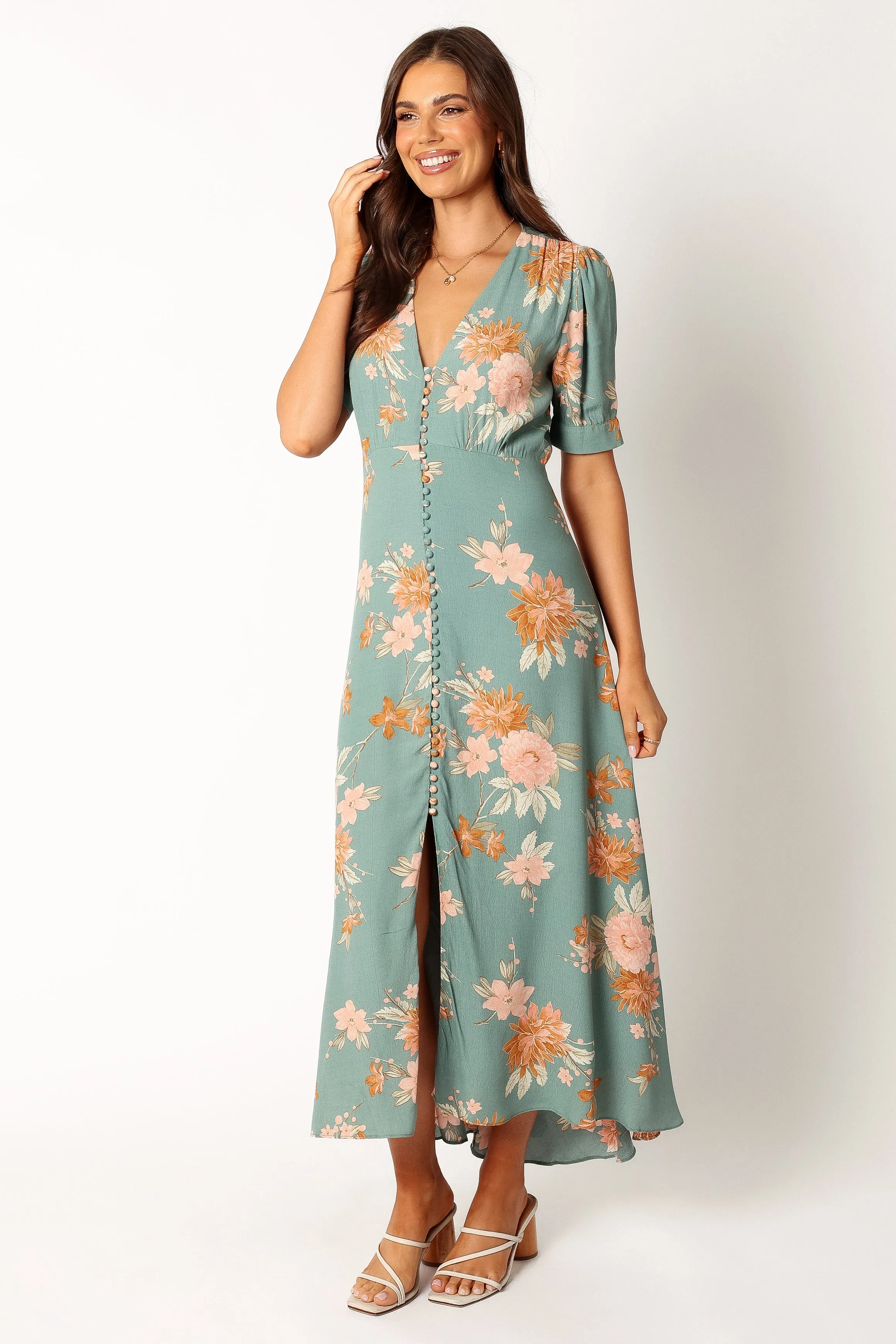 Frampton Midi Dress - Blue Floral sold by Petal & Pup product image thumbnail 2