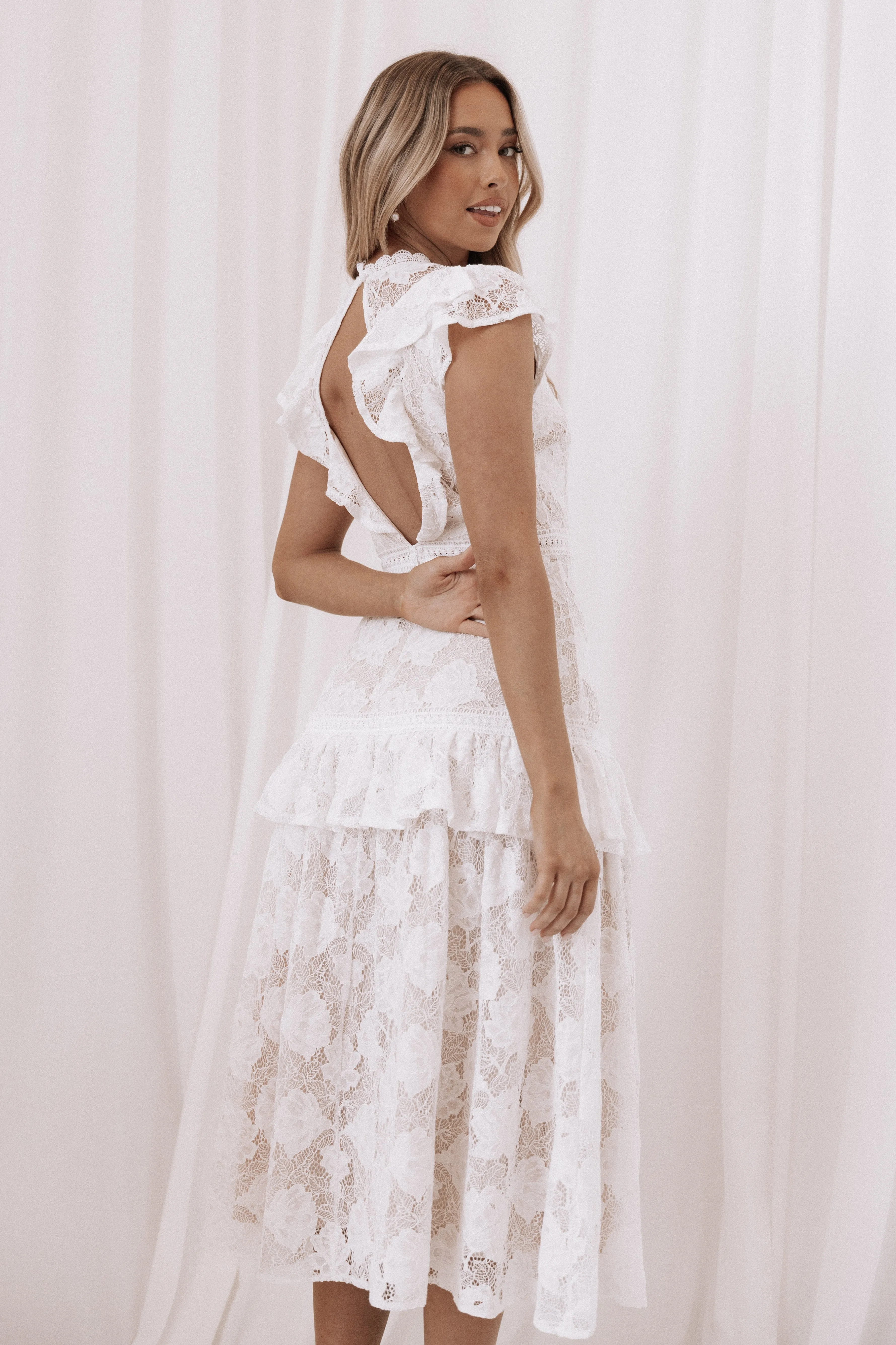 Carol Maxi Dress - White sold by Petal & Pup product image thumbnail 2