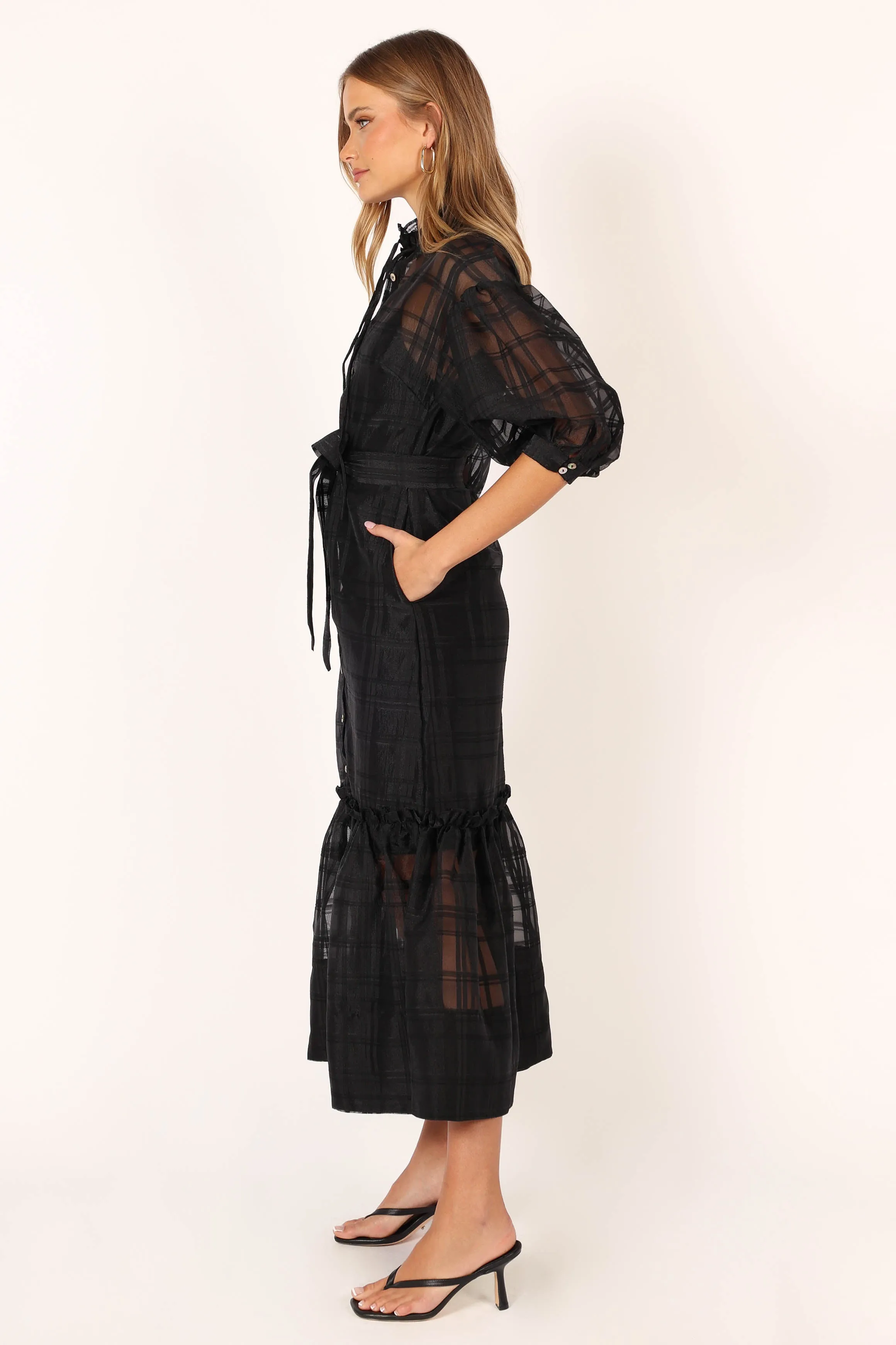 Izzy Long Sleeve Maxi Dress - Black sold by Petal & Pup product image thumbnail 5