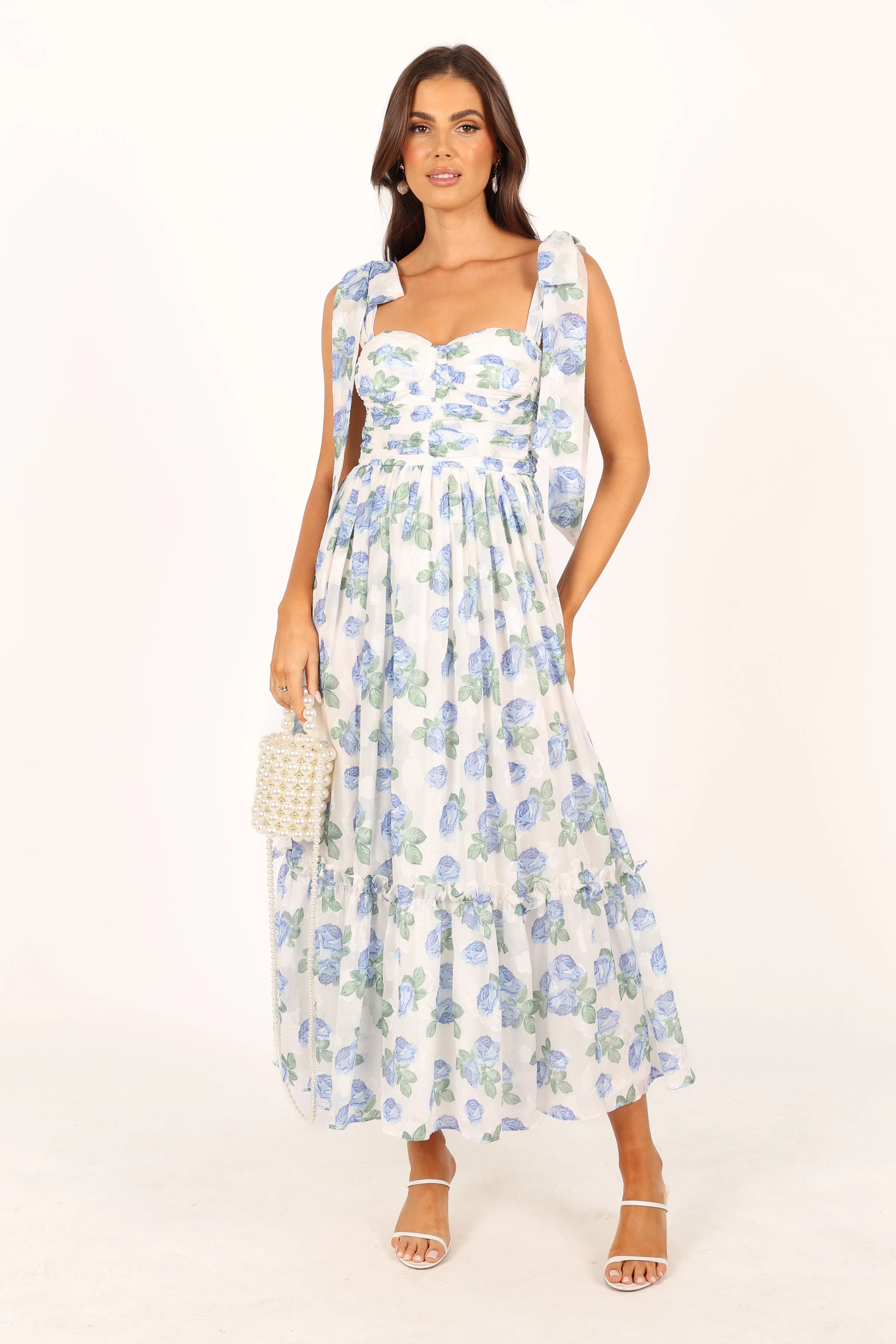Floret Midi Dress - Blue sold by Petal & Pup product image thumbnail 3