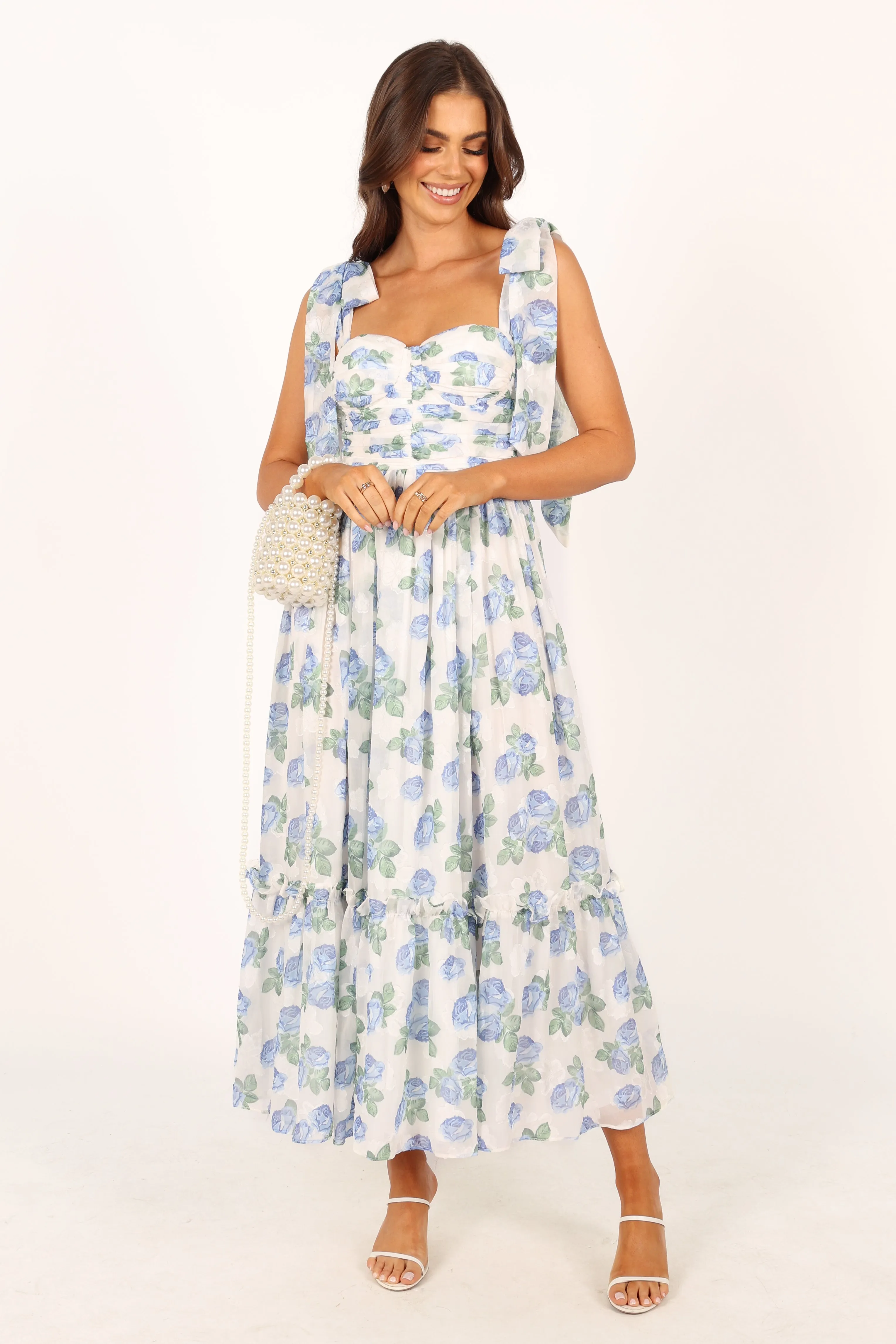 Floret Midi Dress - Blue sold by Petal & Pup product image thumbnail 4