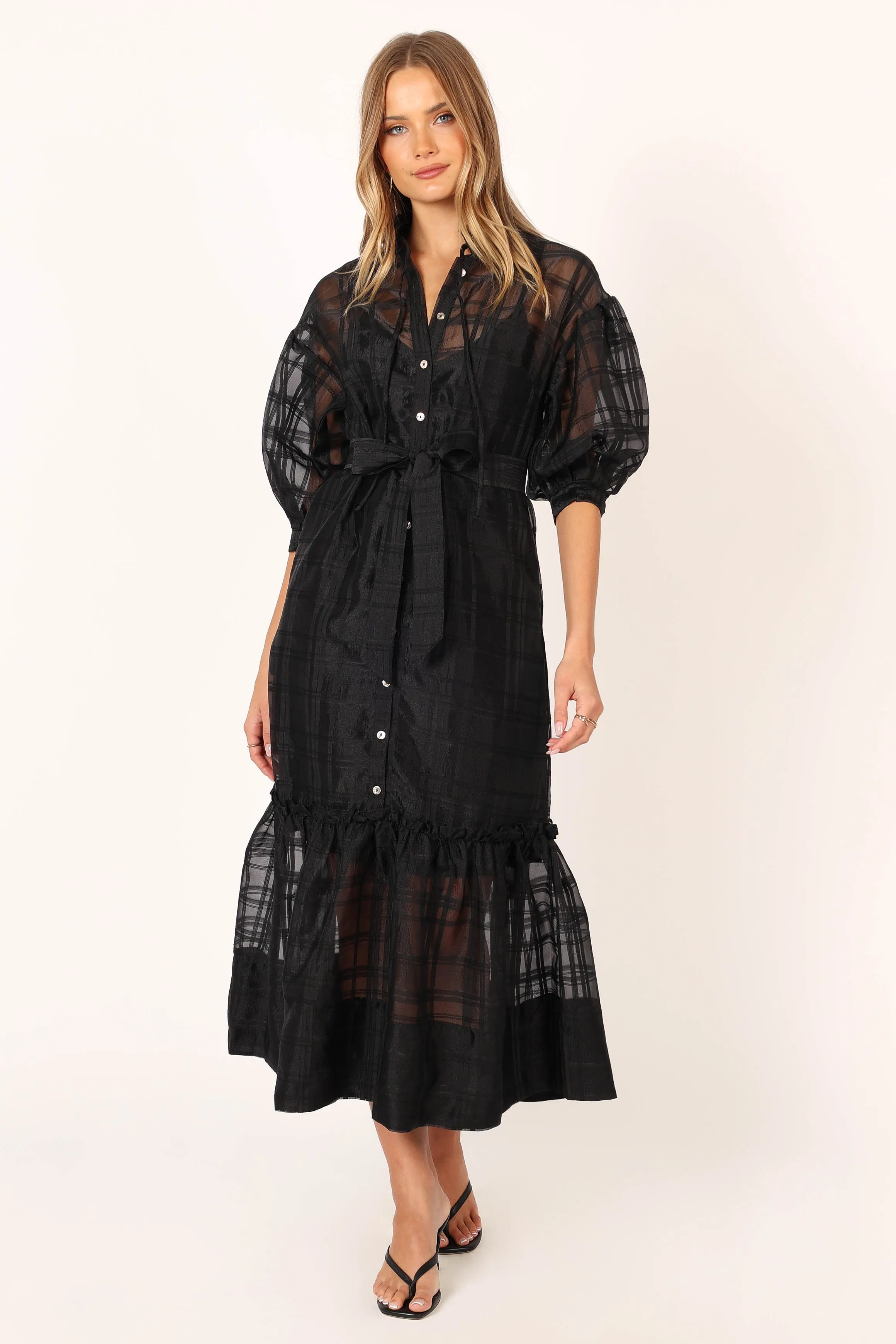 Izzy Long Sleeve Maxi Dress - Black sold by Petal & Pup product image thumbnail 2