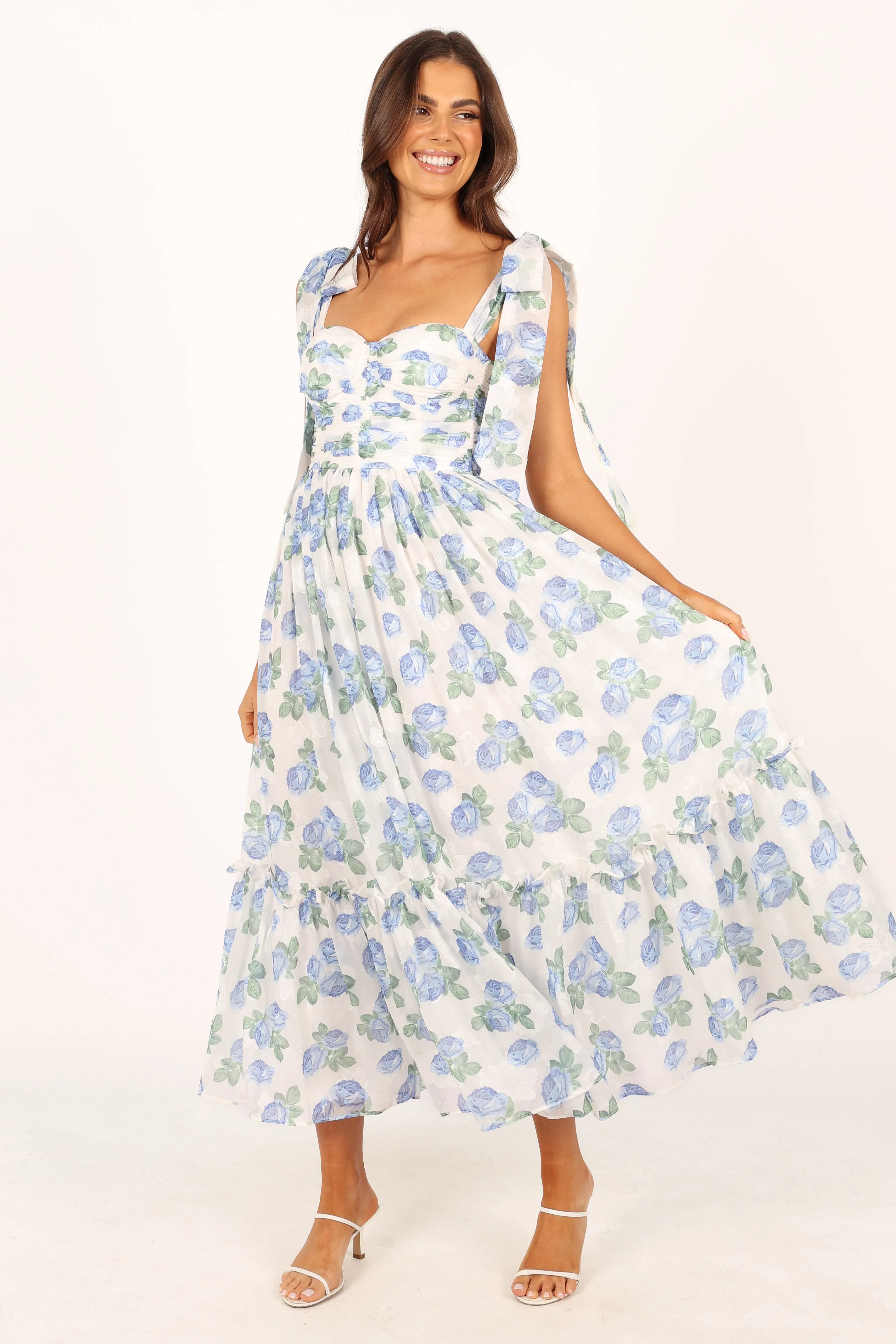 Floret Midi Dress - Blue sold by Petal & Pup product image thumbnail 5