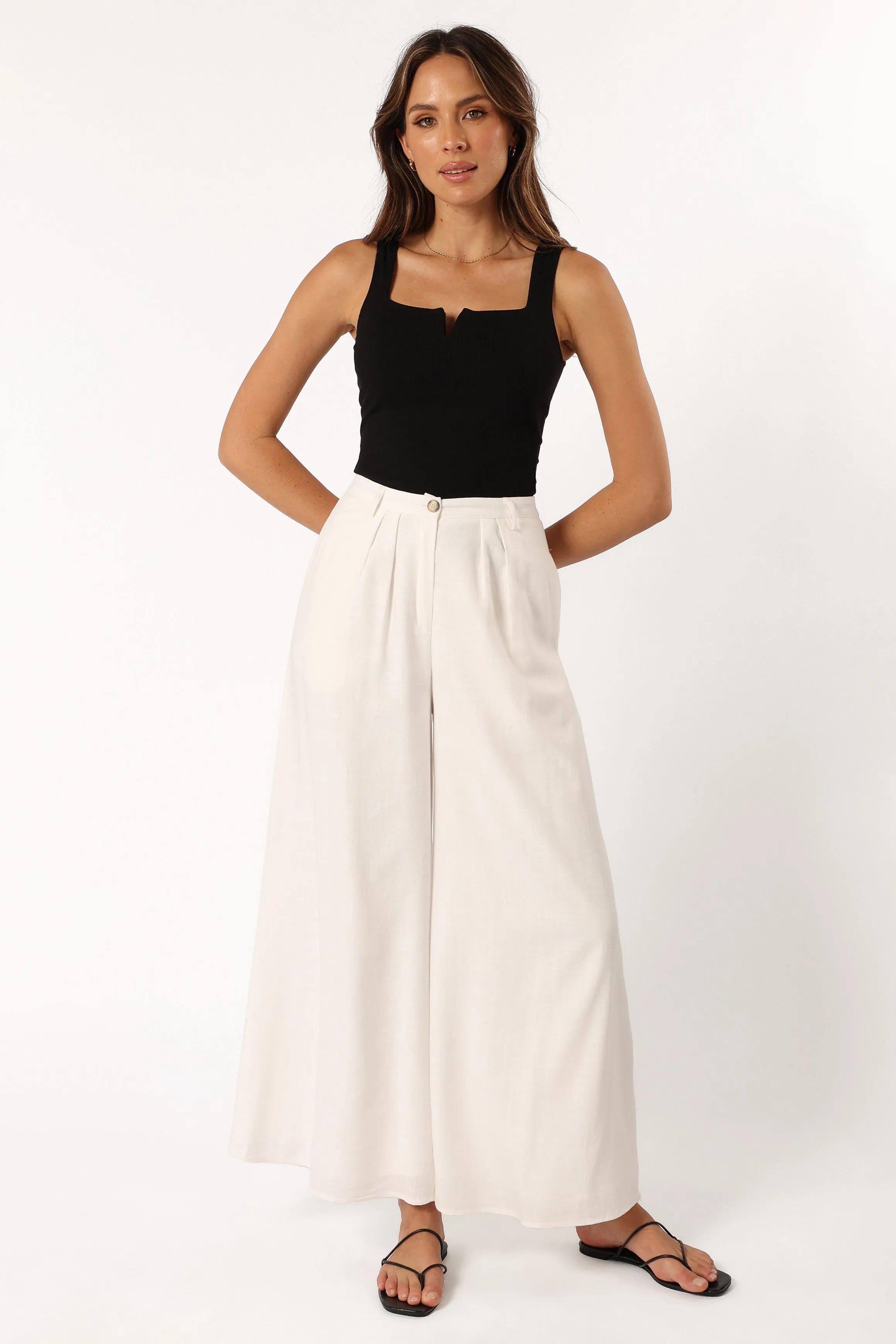 Colleen Pant - White sold by Petal & Pup