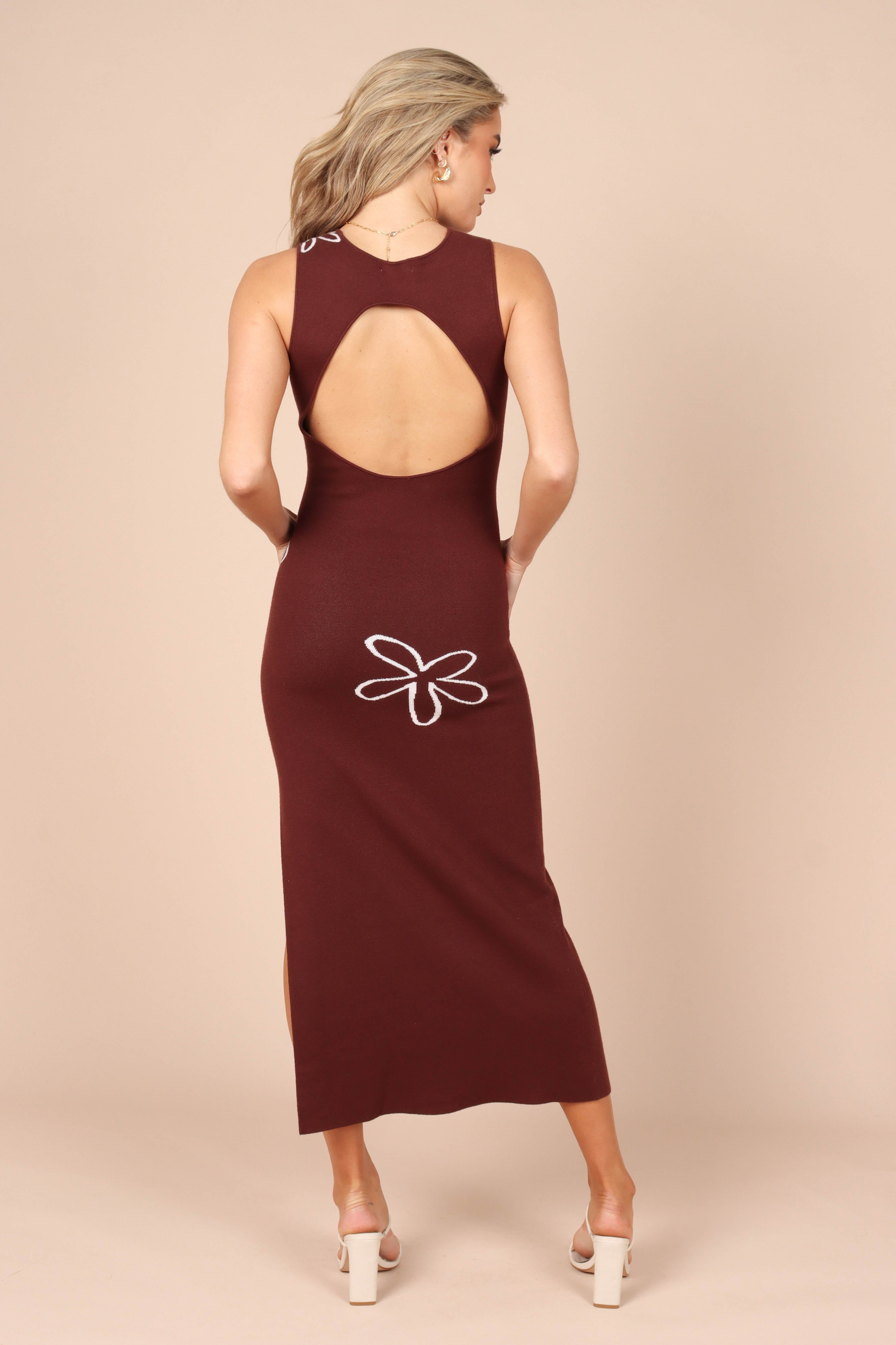 Alia Knit Midi Dress - Chocolate sold by Petal & Pup product image thumbnail 7