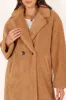 Beatrice Faux Fur Coat - Camel sold by Petal & Pup