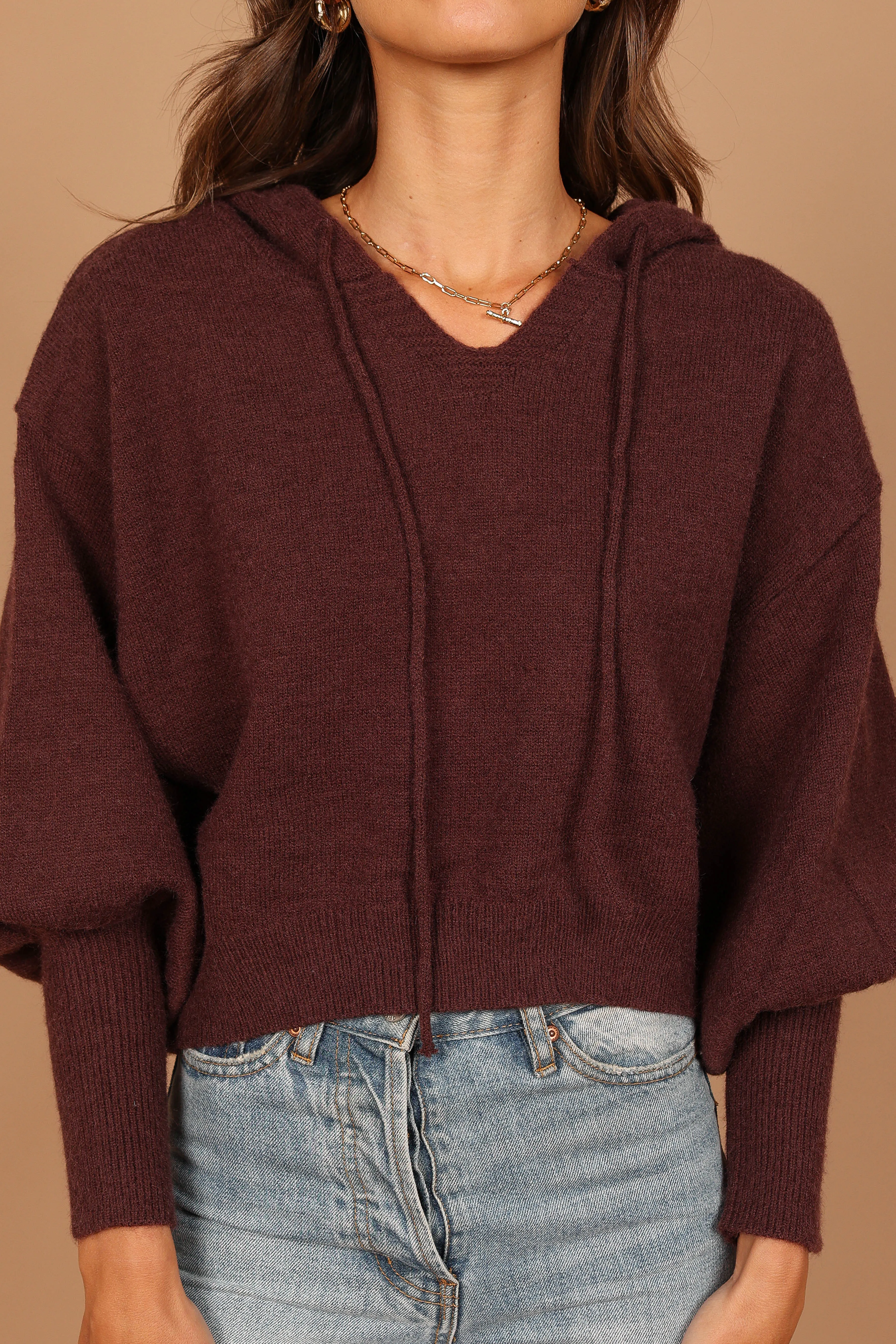 Shalini Knit Sweater - Chocolate Brown sold by Petal & Pup product image thumbnail 3