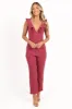 Mirabelle Jumpsuit - Dark Rose sold by Petal & Pup