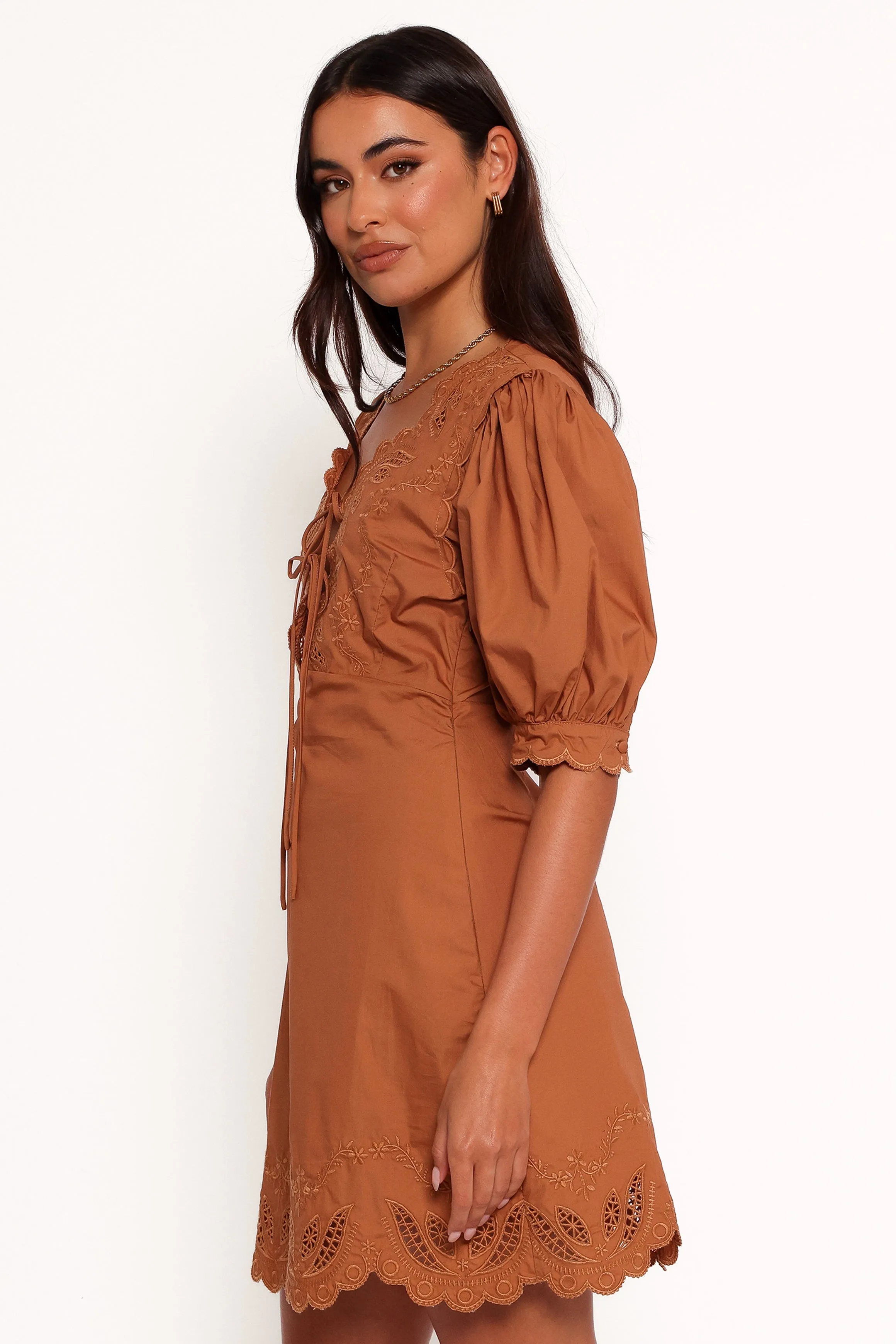 Rhodes Mini Dress - Brown sold by Petal & Pup product image thumbnail 3