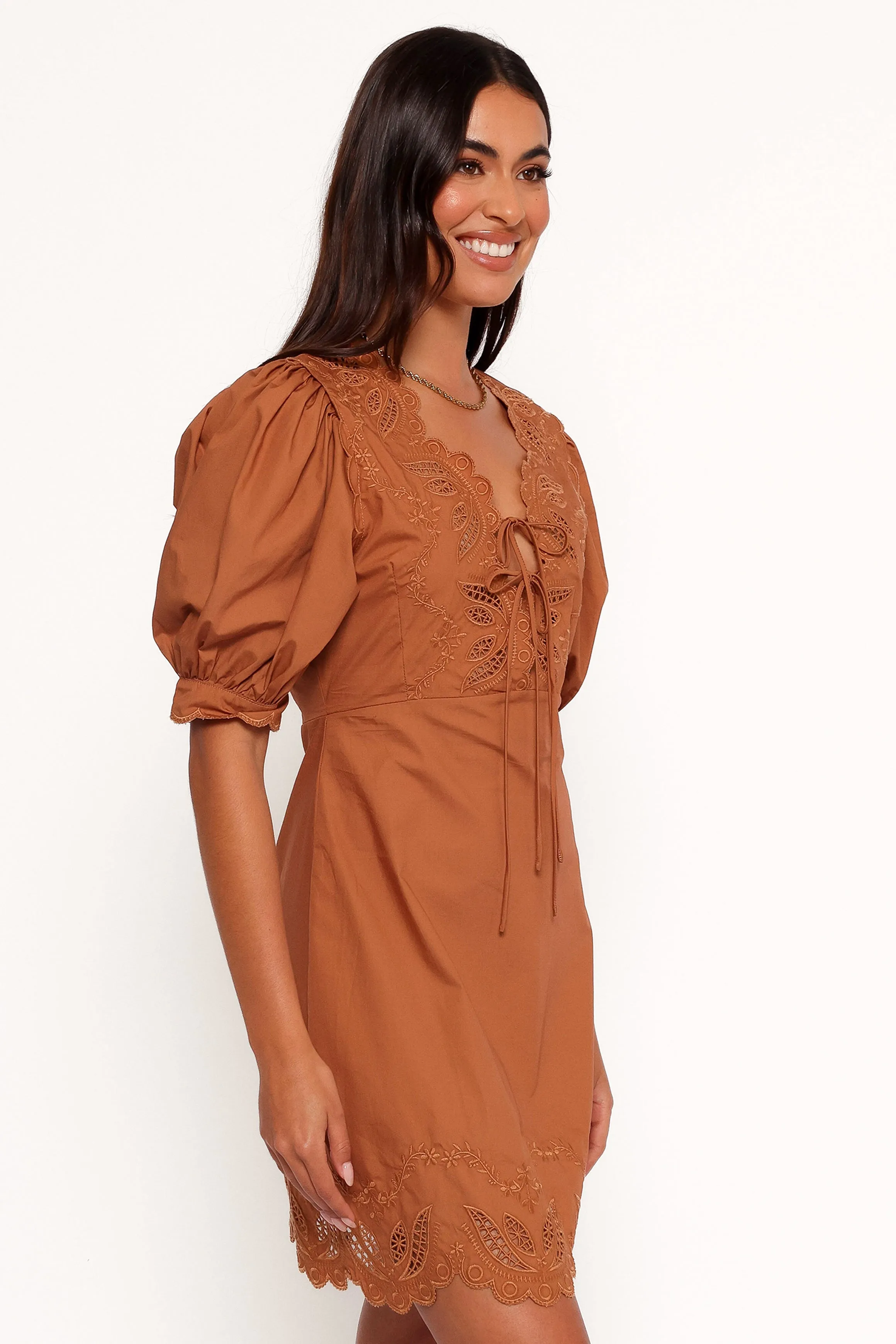 Rhodes Mini Dress - Brown sold by Petal & Pup product image thumbnail 5