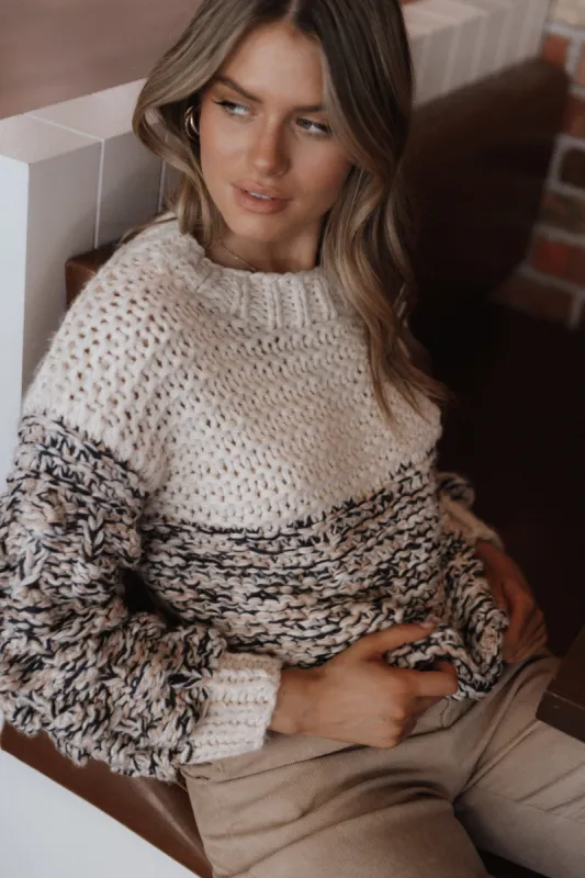Paula Chunky Knit Sweater - Ivory sold by Petal & Pup