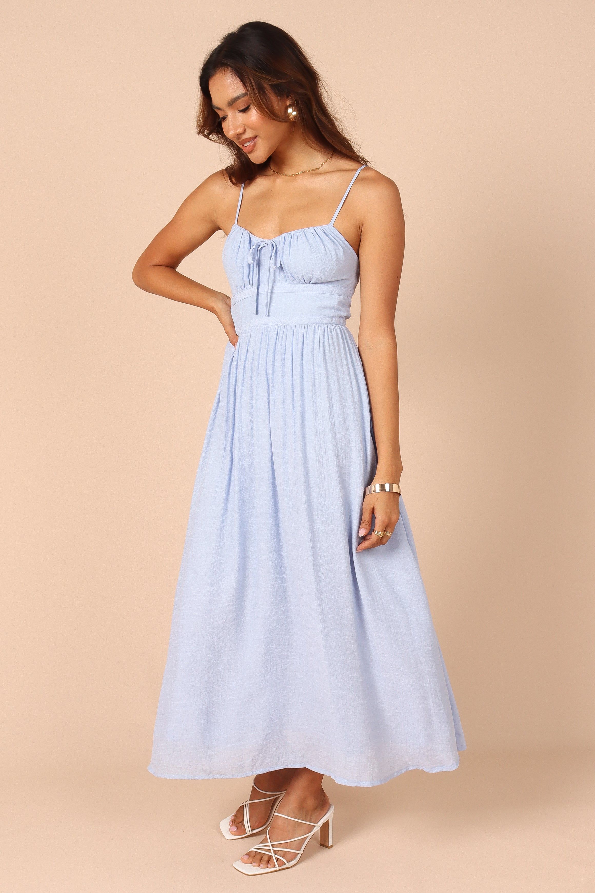 Darcie Sweetheart Neckline Midi Dress - Blue sold by Petal & Pup product image thumbnail 5