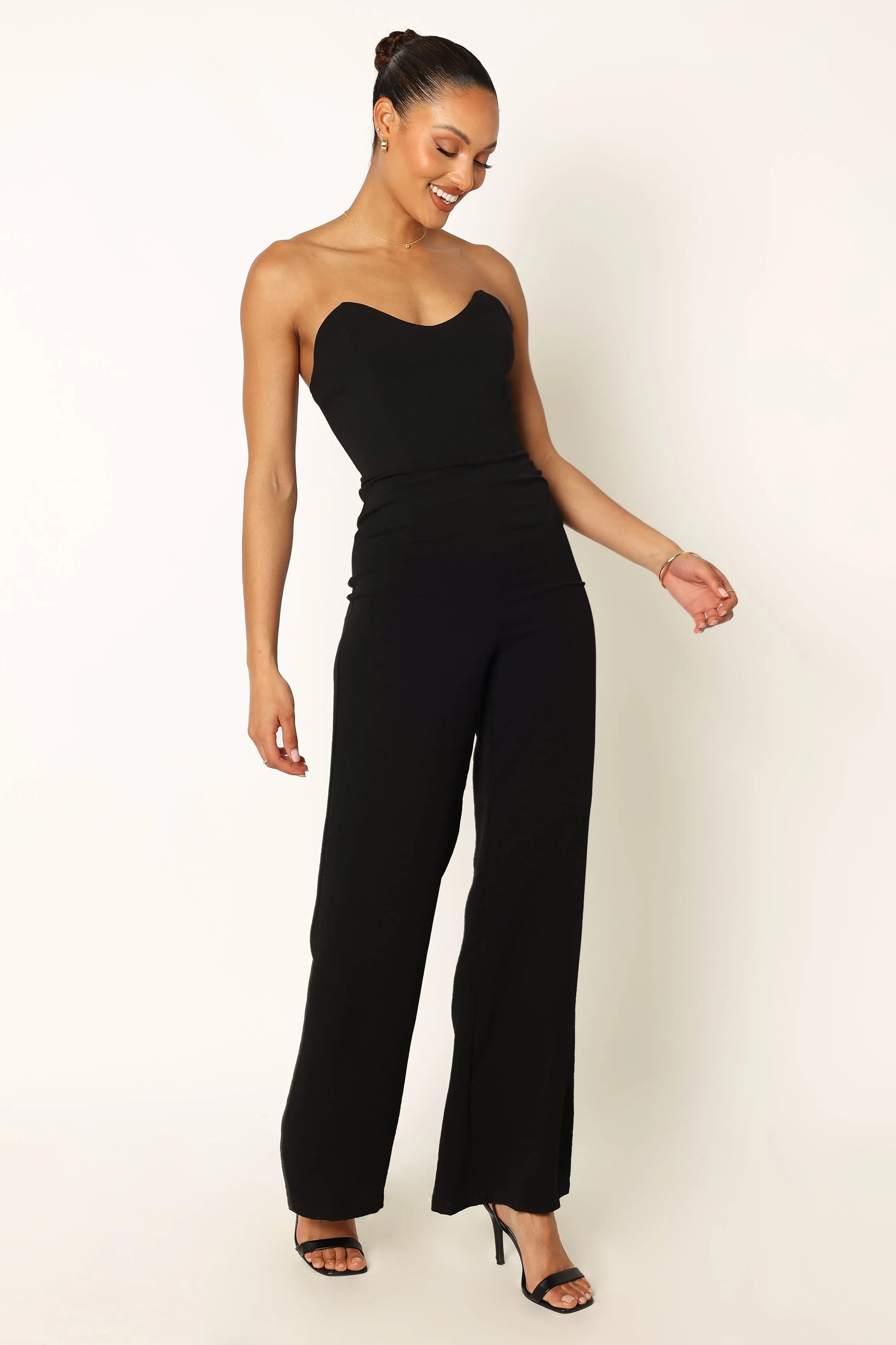 Nyla Sweetheart Jumpsuit - Black sold by Petal & Pup product image thumbnail 2