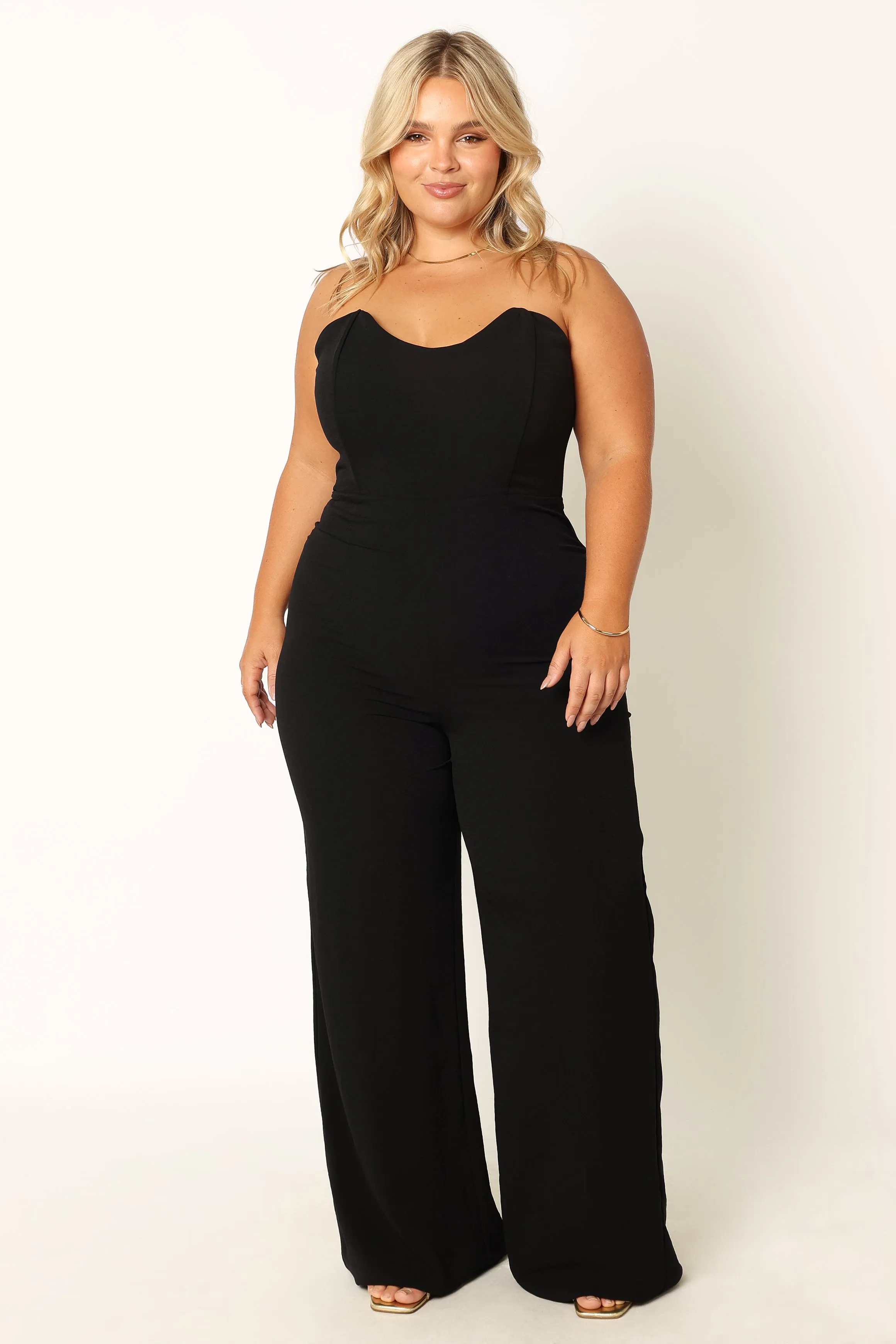 Nyla Sweetheart Jumpsuit - Black sold by Petal & Pup product image thumbnail 4