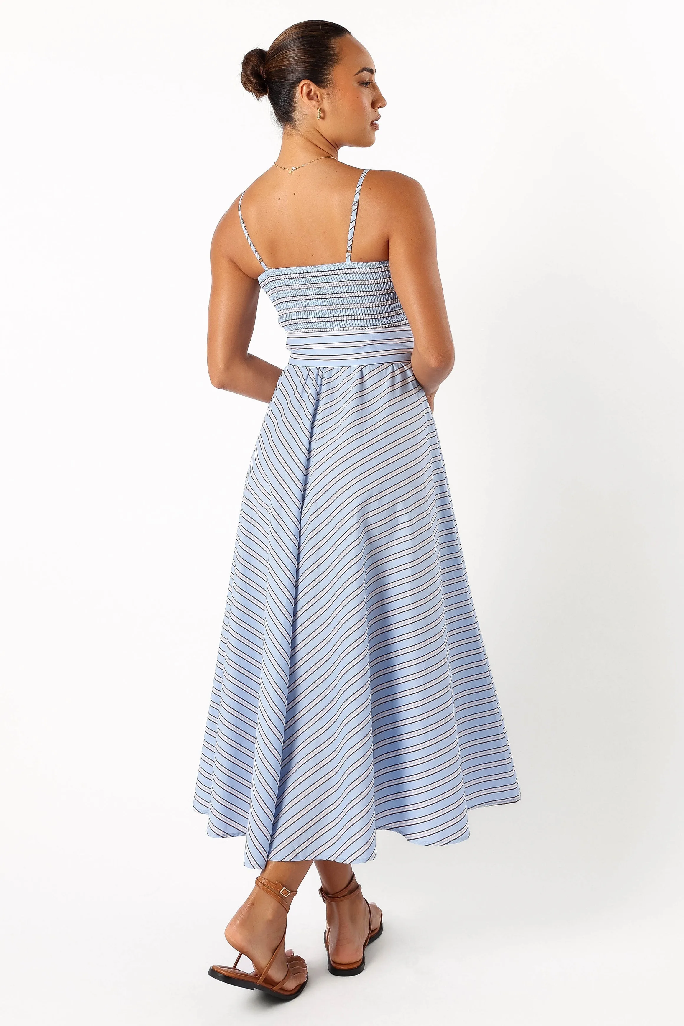 Jett Midi Dress - Blue Stripe sold by Petal & Pup product image thumbnail 4