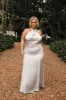 Mila Halterneck Maxi Dress - Steel sold by Petal & Pup