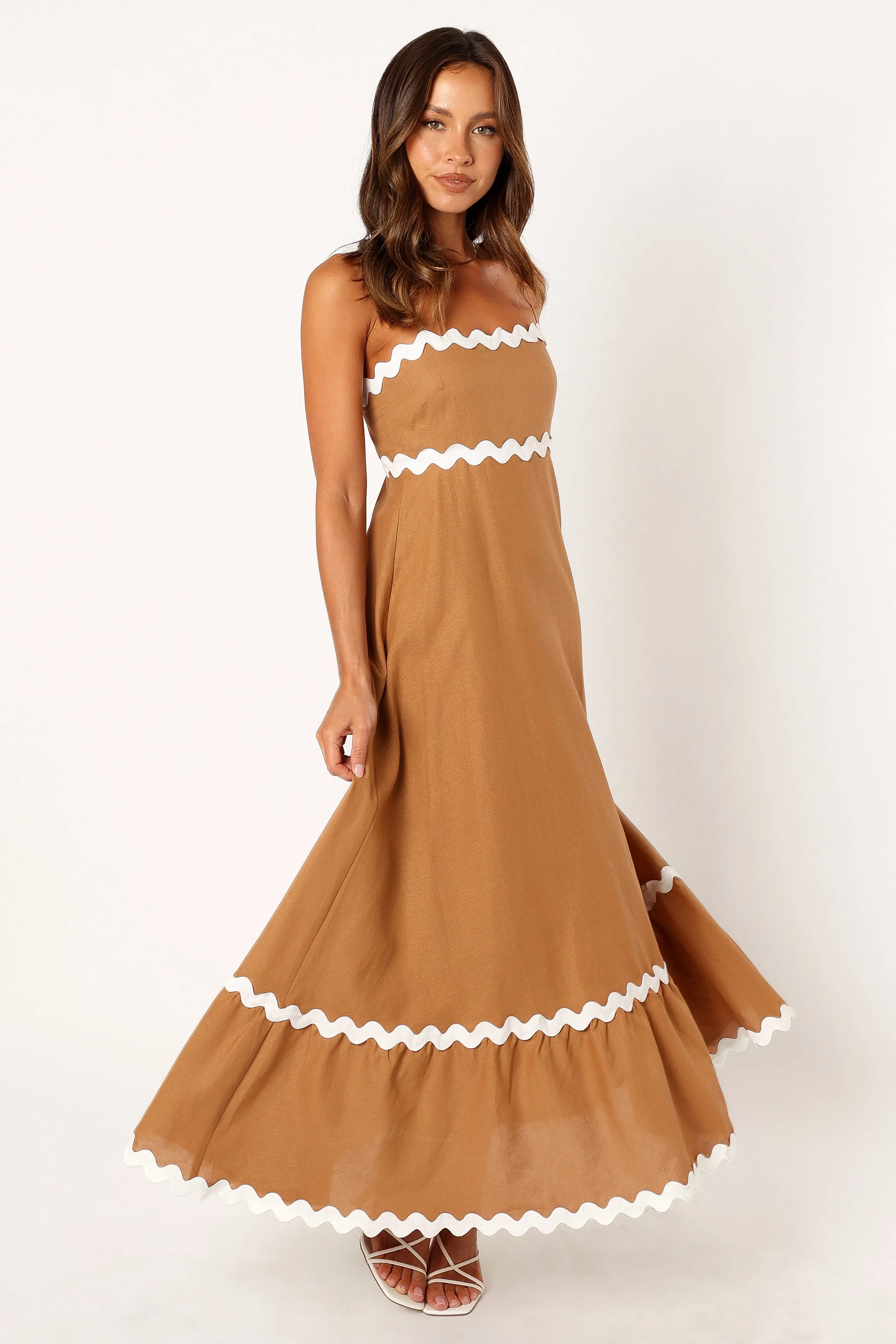Yana Maxi Dress - Tan White sold by Petal & Pup product image thumbnail 2