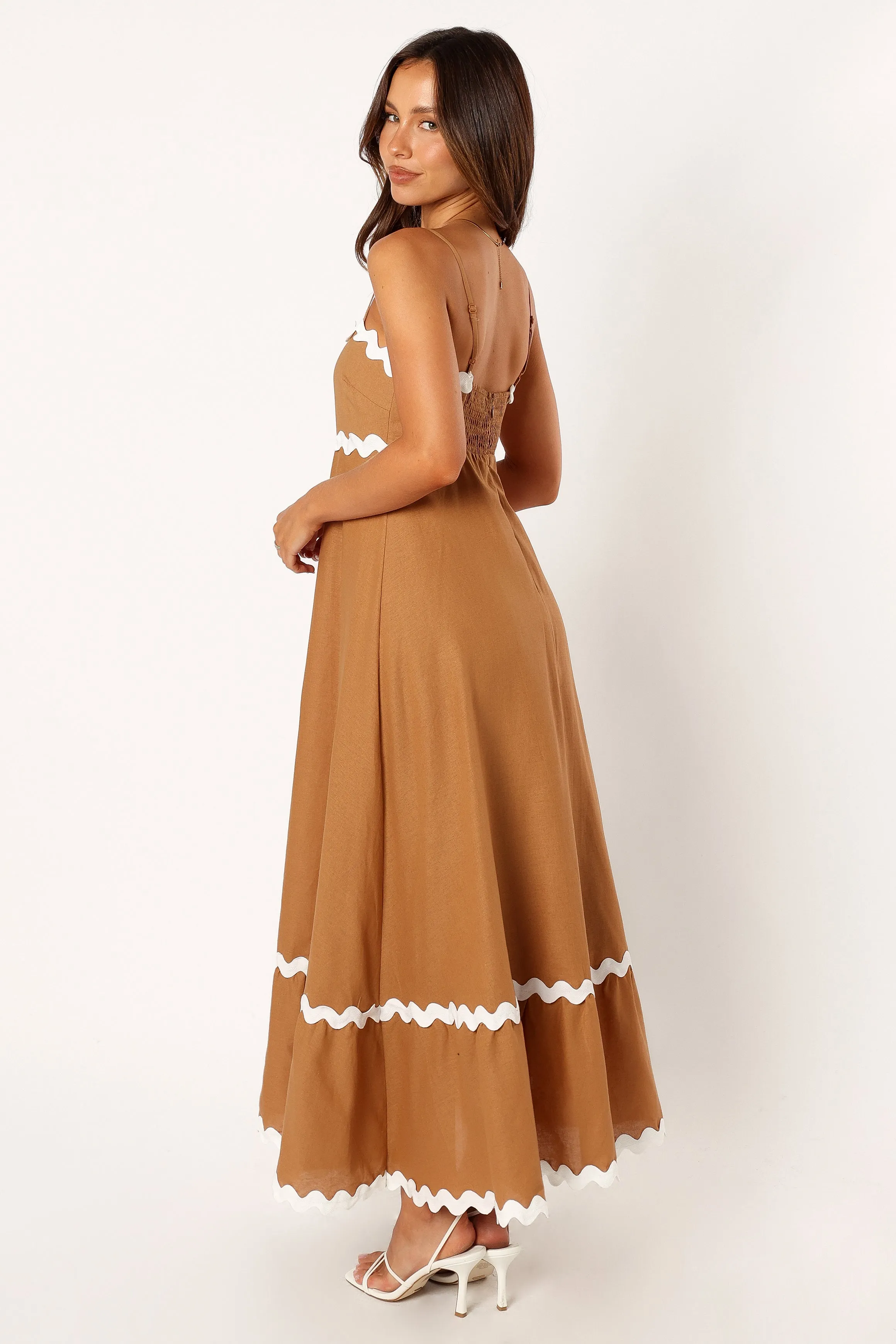 Yana Maxi Dress - Tan White sold by Petal & Pup product image thumbnail 4