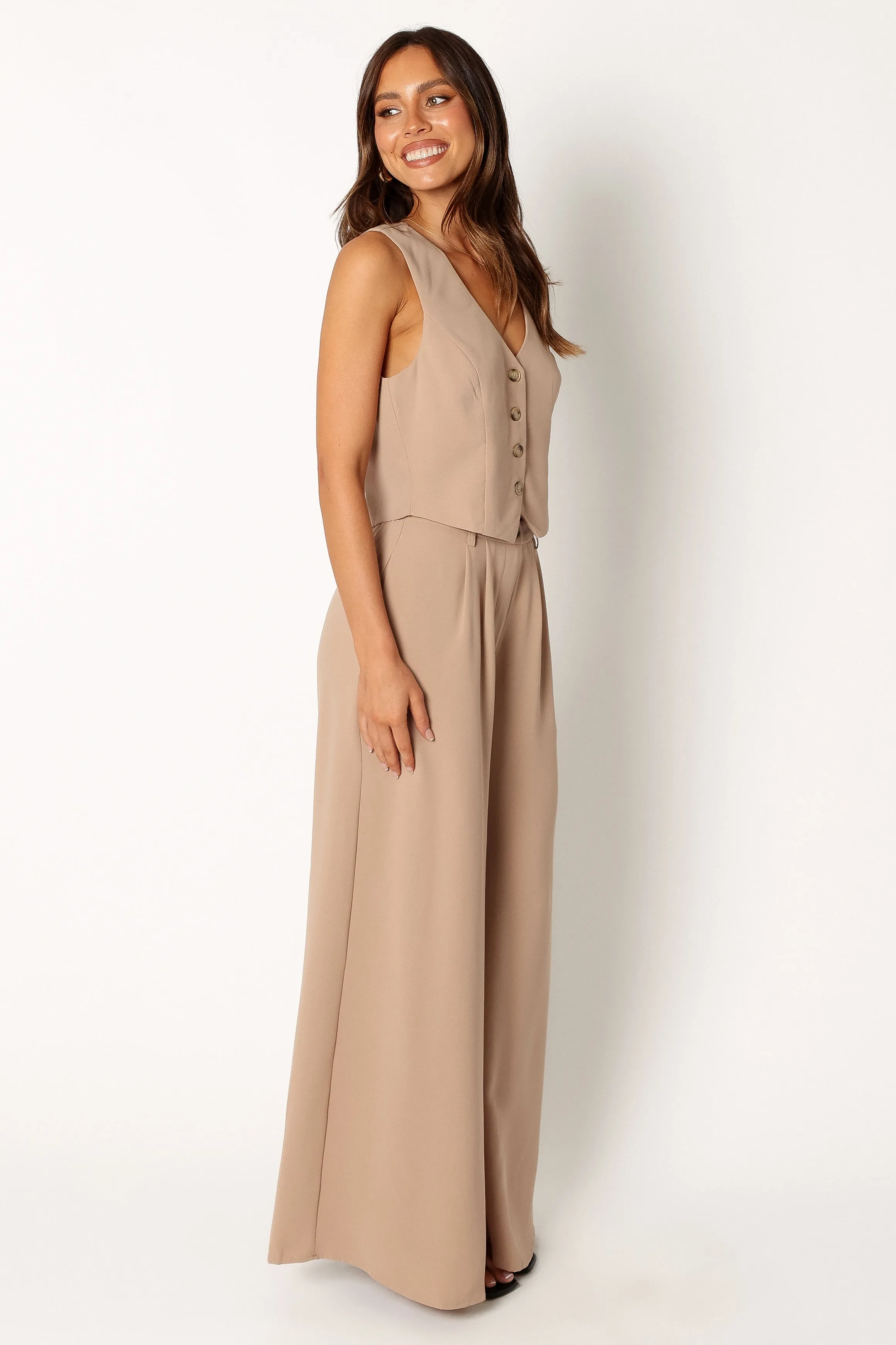 Camille Two Piece Set - Beige sold by Petal & Pup product image thumbnail 4