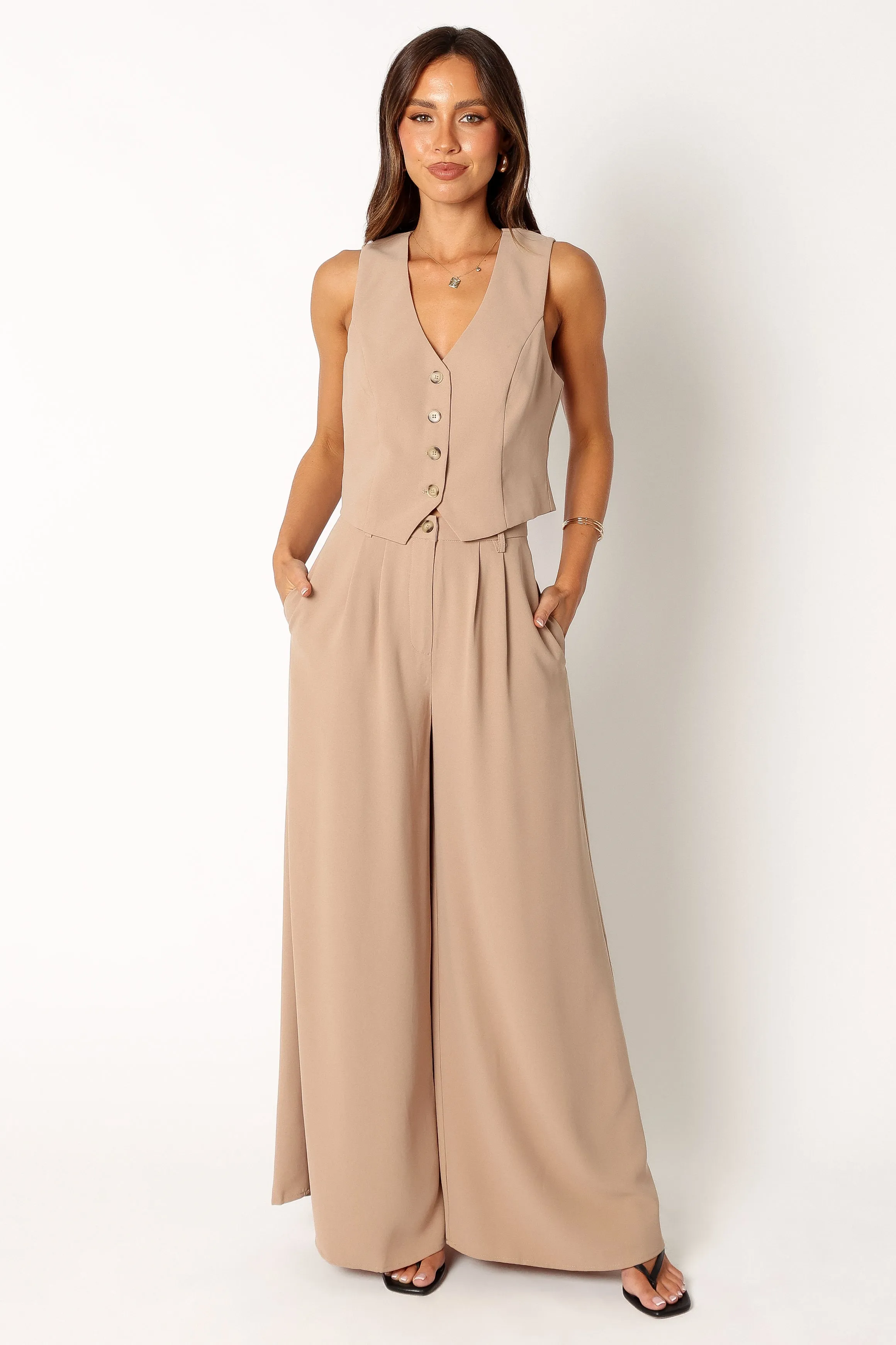 Camille Two Piece Set - Beige sold by Petal & Pup product image thumbnail 5