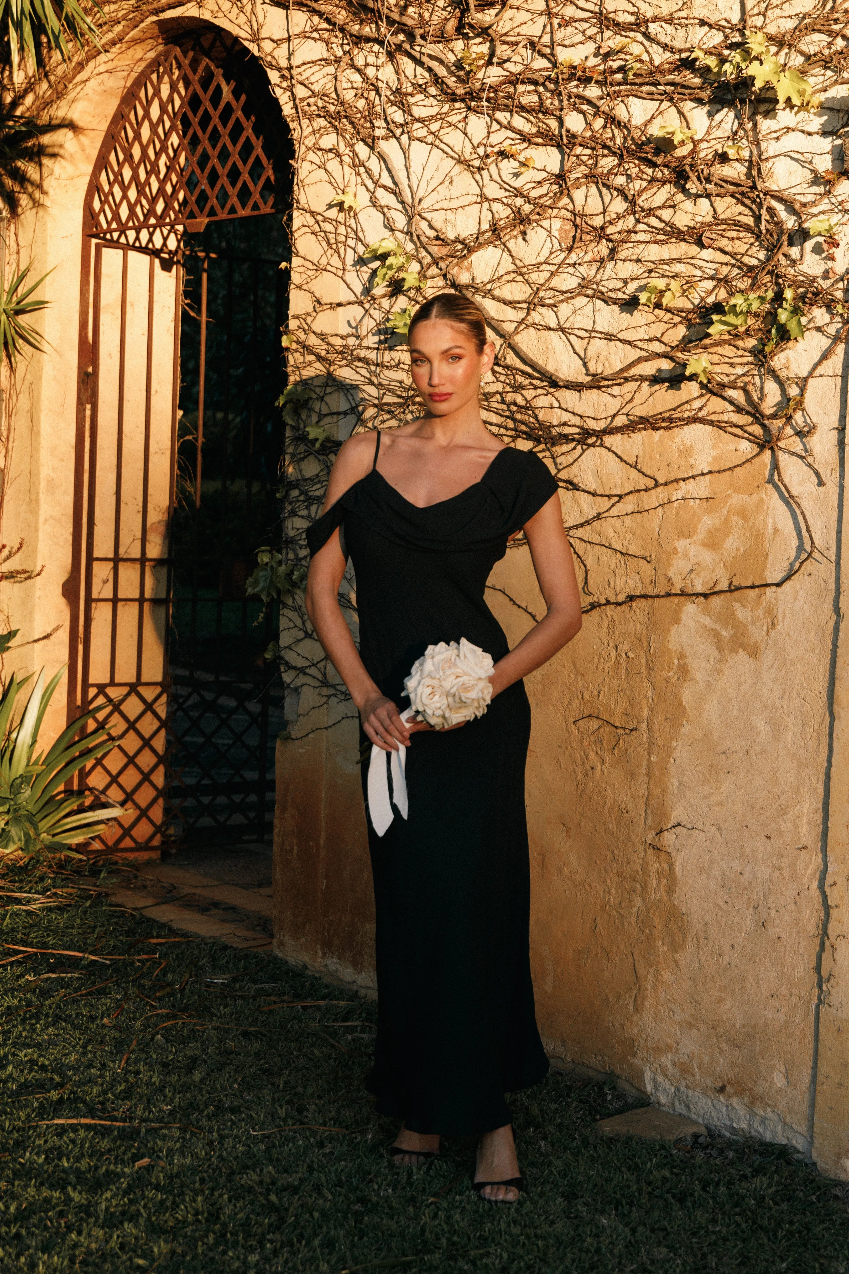 Kamryn Midi Dress - Black sold by Petal & Pup