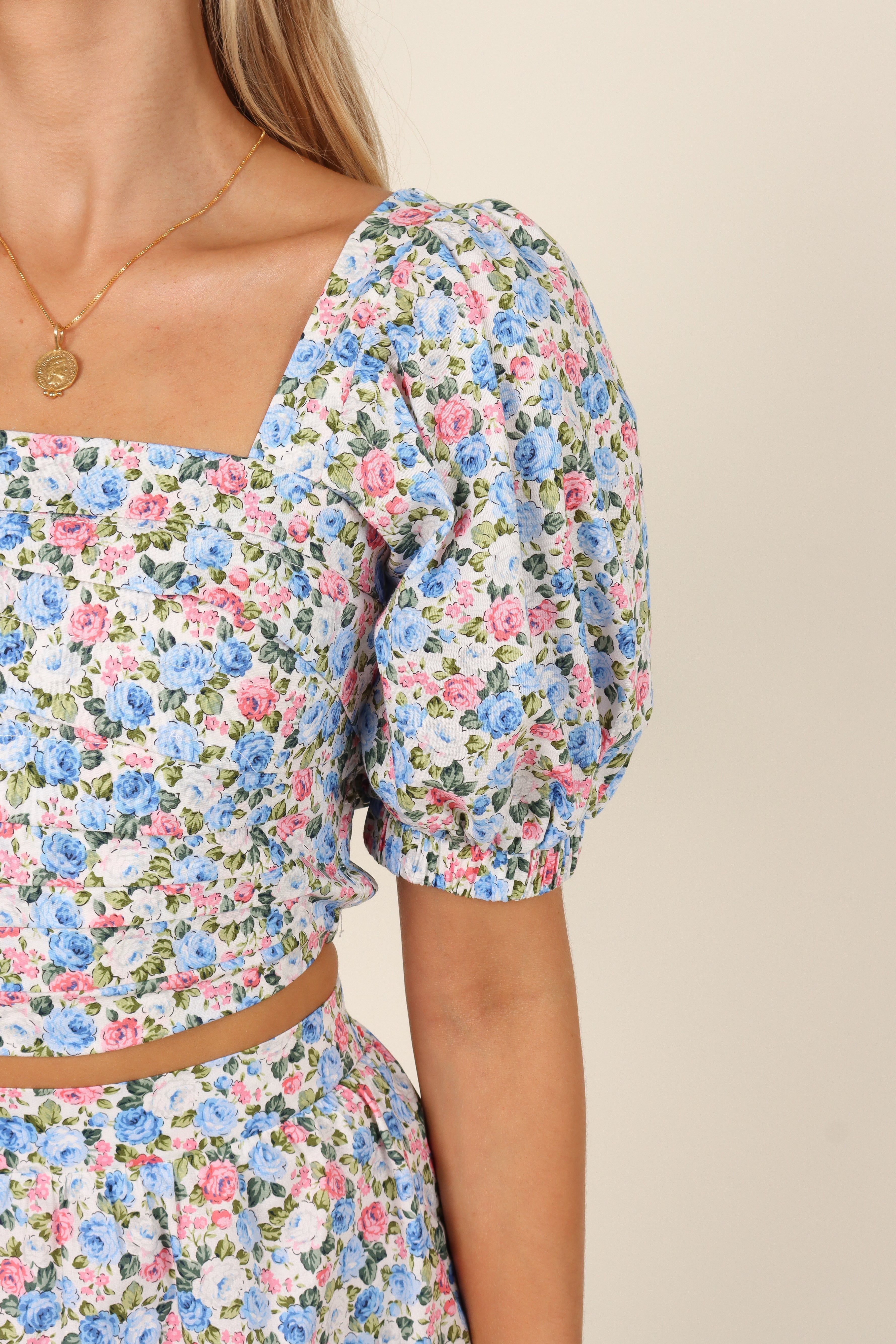 Fleur Top - Blue Floral sold by Petal & Pup product image thumbnail 8