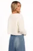 Decket Button Front Cardigan - White sold by Petal & Pup